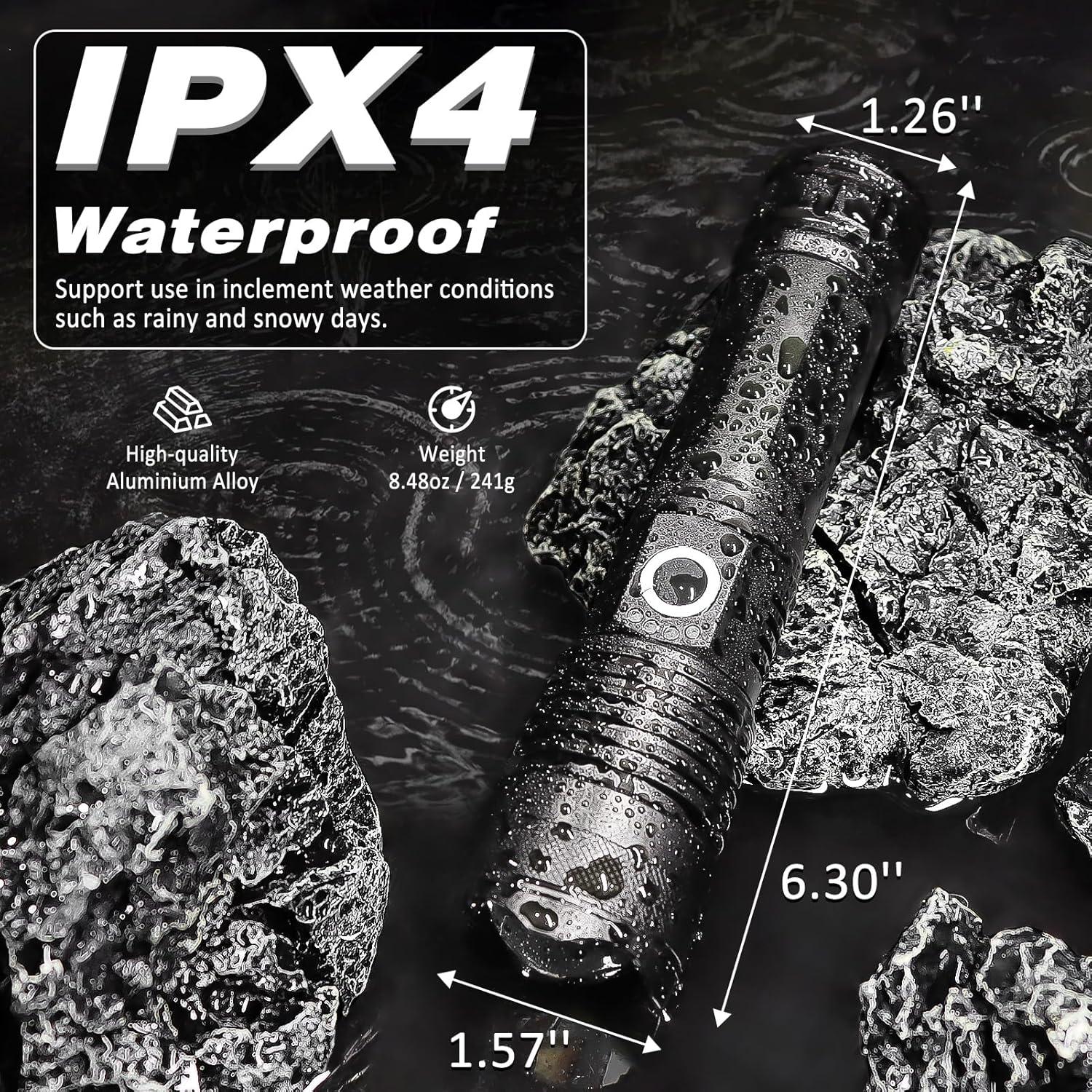 Linterna Recargable ISUNMEA 1500LM 5 Modos Impermeable