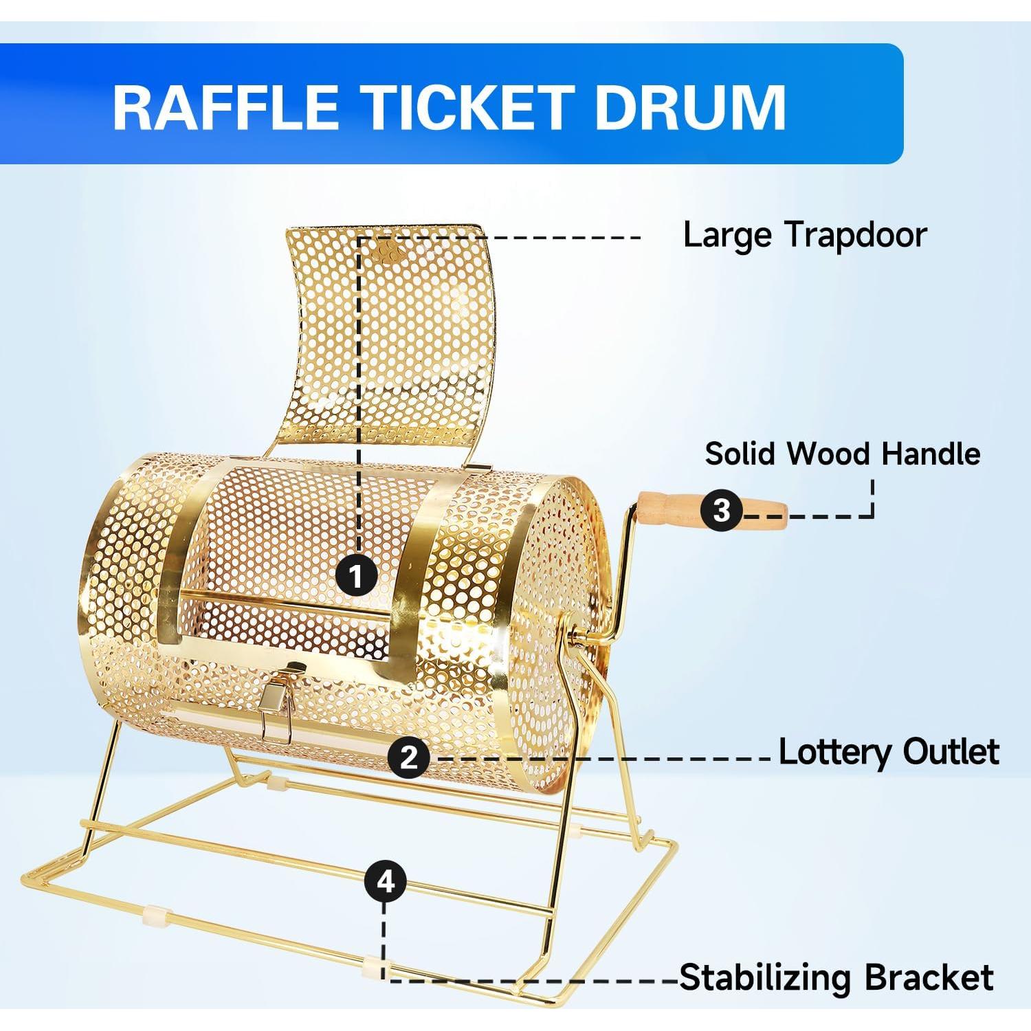 Tambor de Rifa GSE de Latón - Capacidad 2000 Boletos