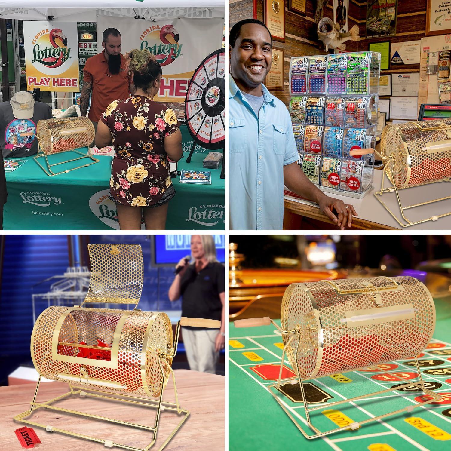 Tambor de Rifa GSE de Latón - Capacidad 2000 Boletos