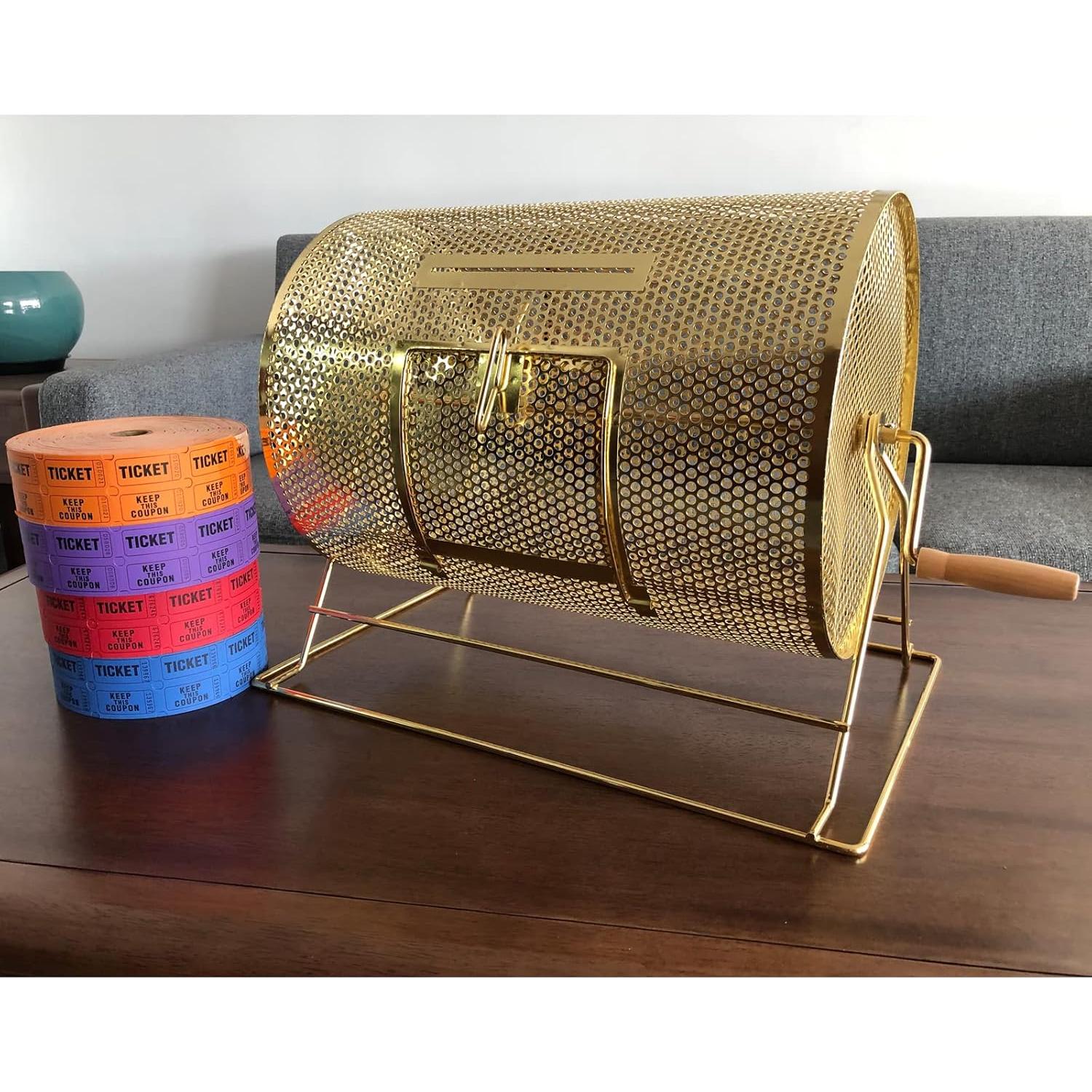 Tambor de Sorteo Yuanhe Mediano Dorado para 5000 Boletos