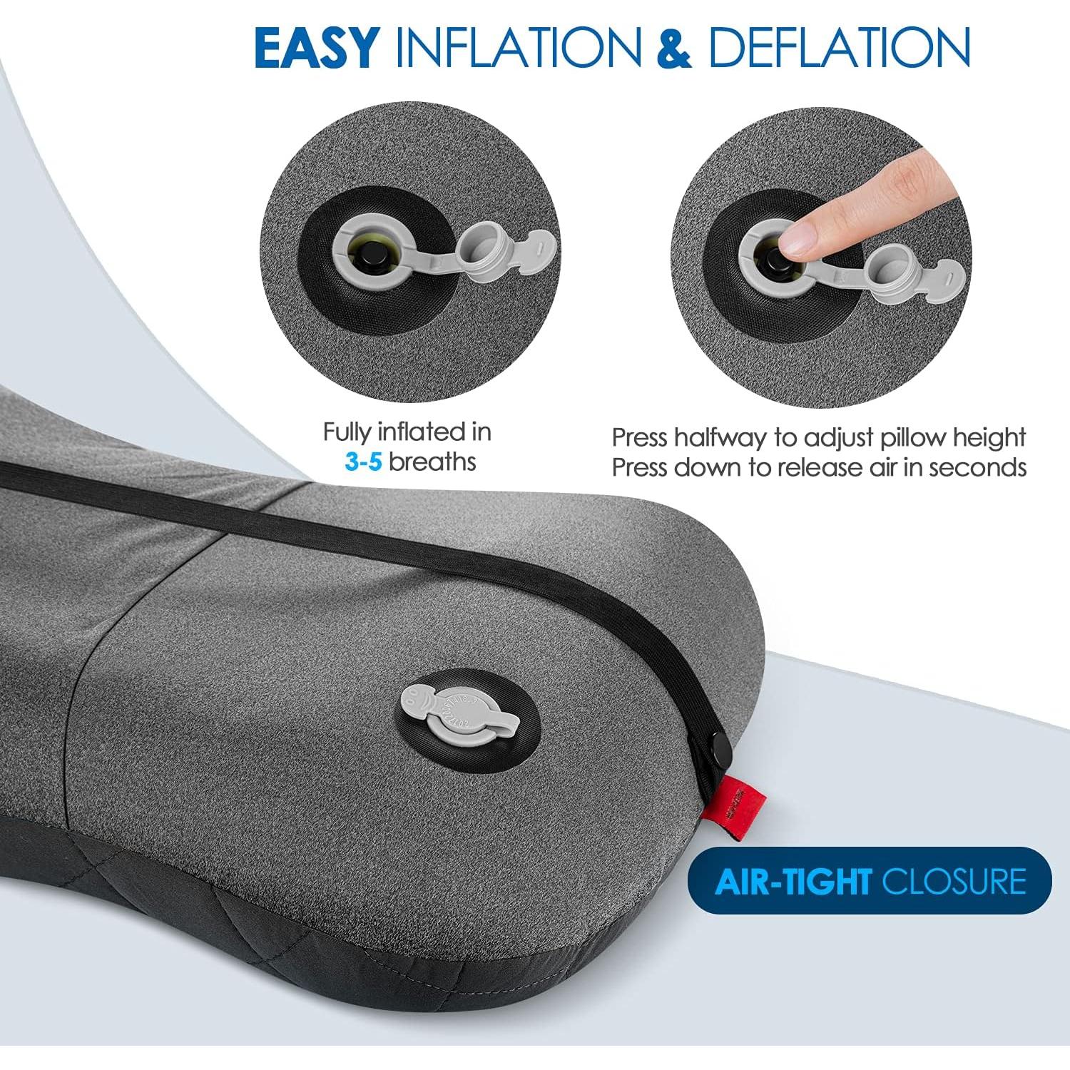 Almohada Inflable Camping Hikenture - Soporte Cuello Ergonomico