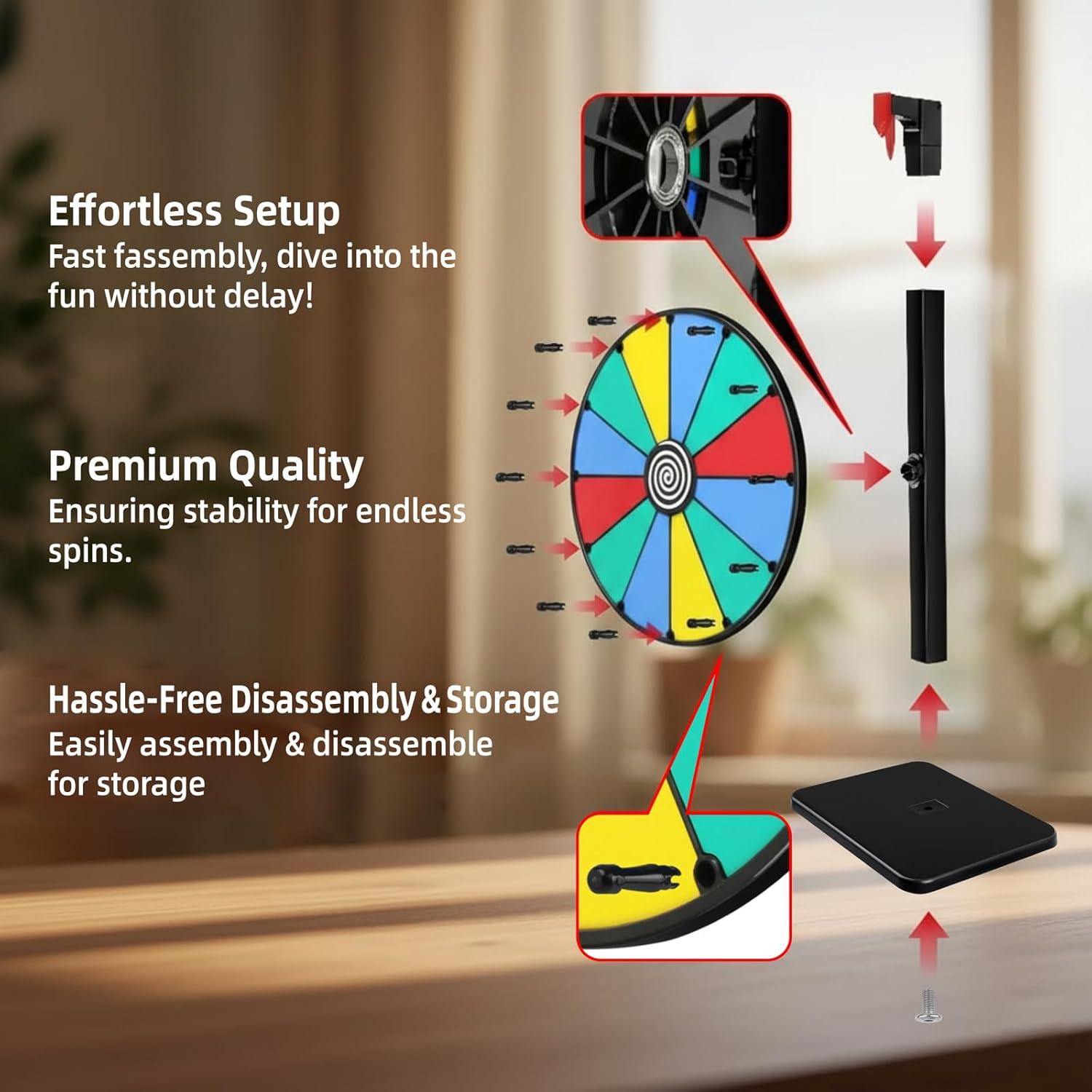 Rueda de Premios Pionites 30 cm 12 Ranuras Borrado en Seco