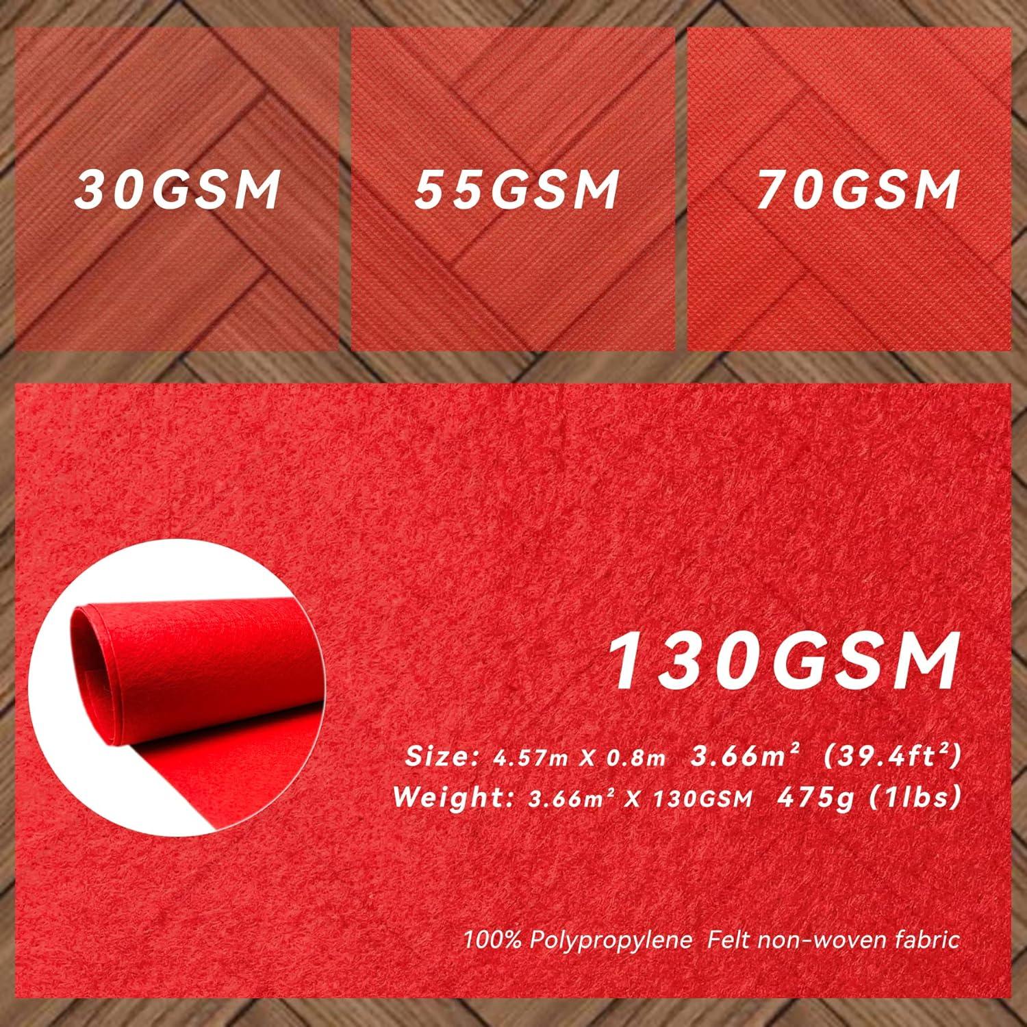 Corredor de Alfombra Roja EZLucky 0.79x4.57m 130GSM para Eventos