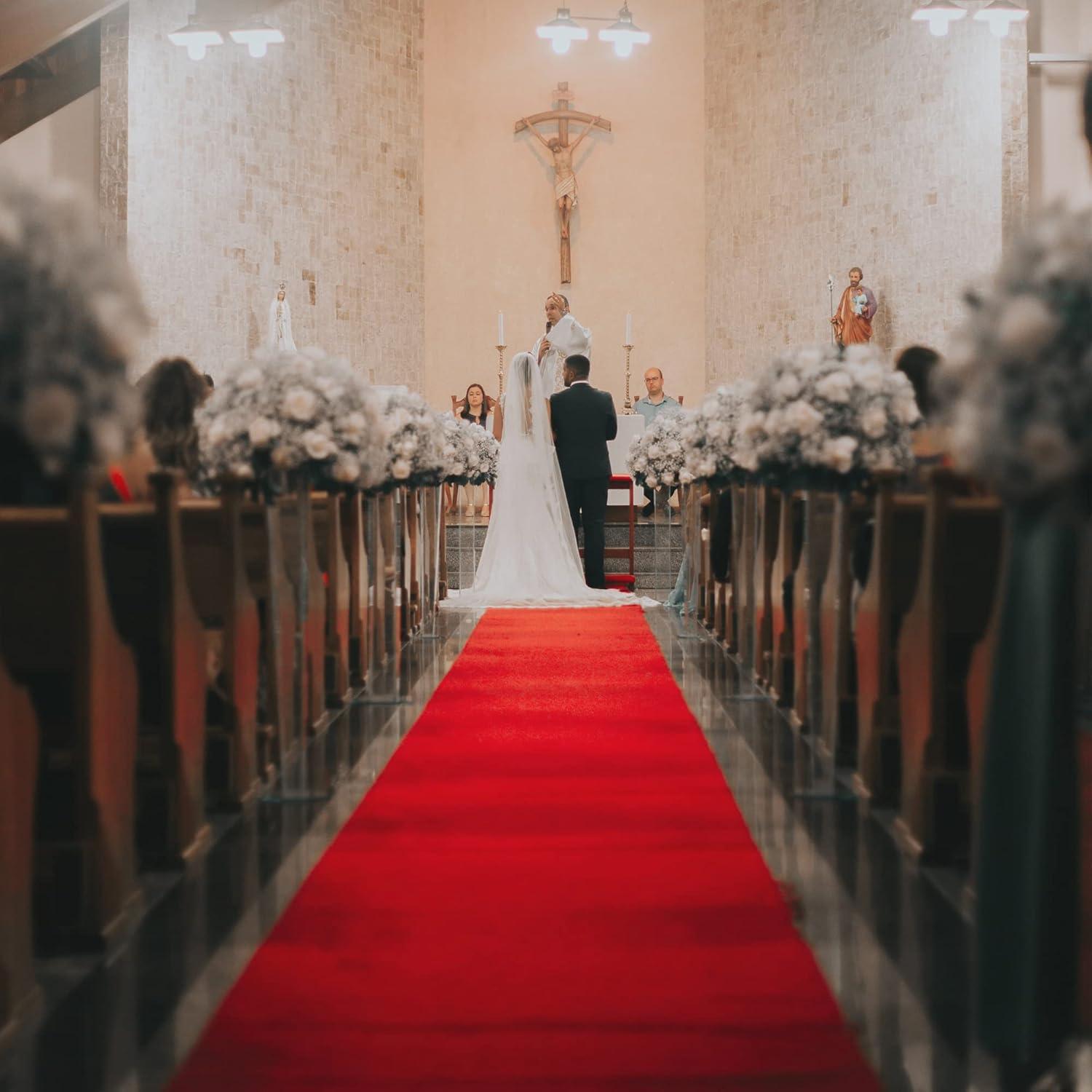 Corredor de Alfombra Roja EZLucky 0.79x4.57m 130GSM para Eventos