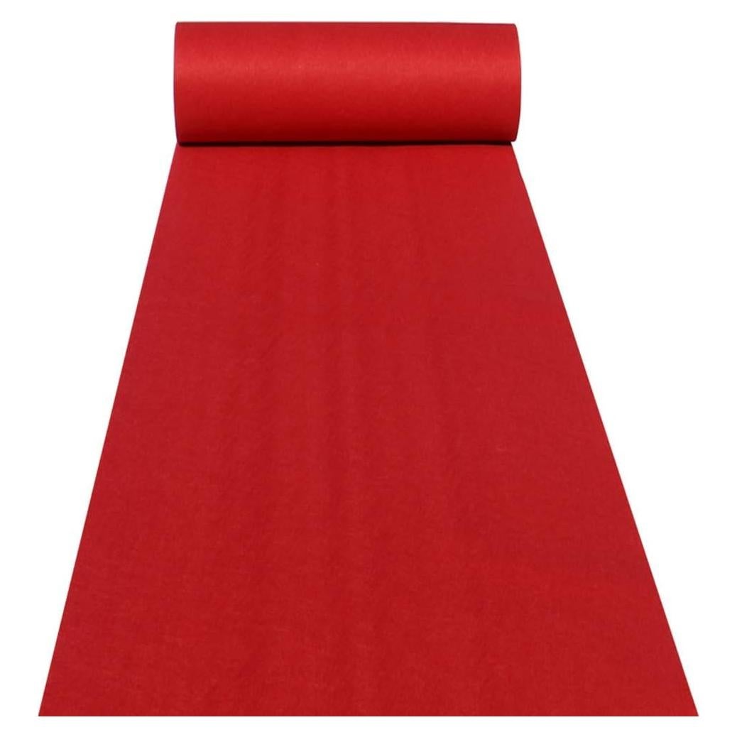 Alfombra Pasillo HUAHOO Roja 61 cm x 4.57 m para Bodas