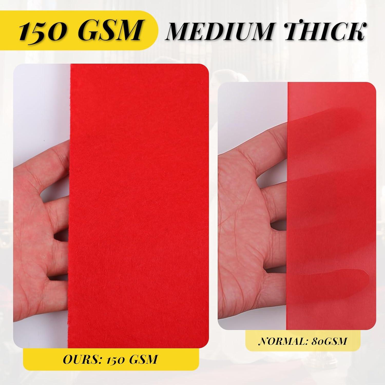 Alfombra Roja de Pasillo Roadtofree 0.41x4.57m 150gsm con Cinta