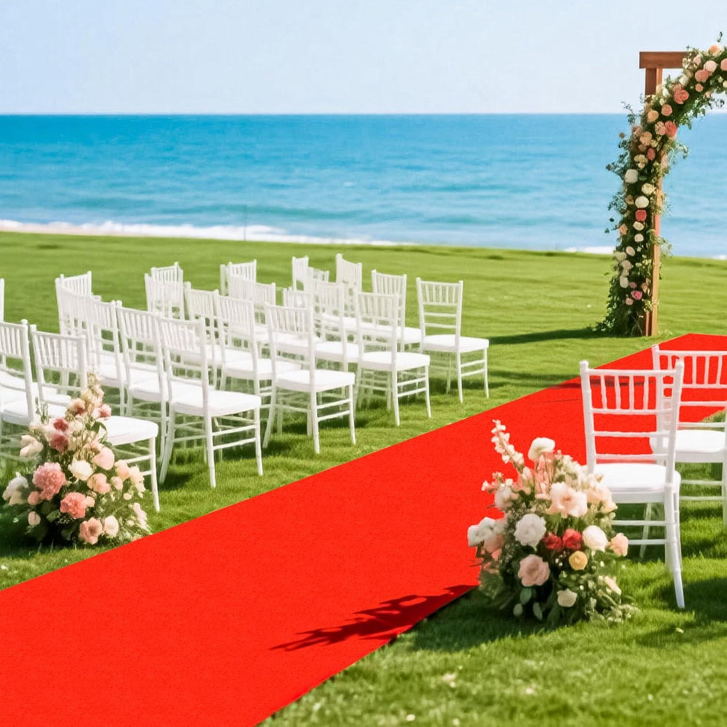 Alfombra Roja de Pasillo Roadtofree 0.41x4.57m 150gsm con Cinta