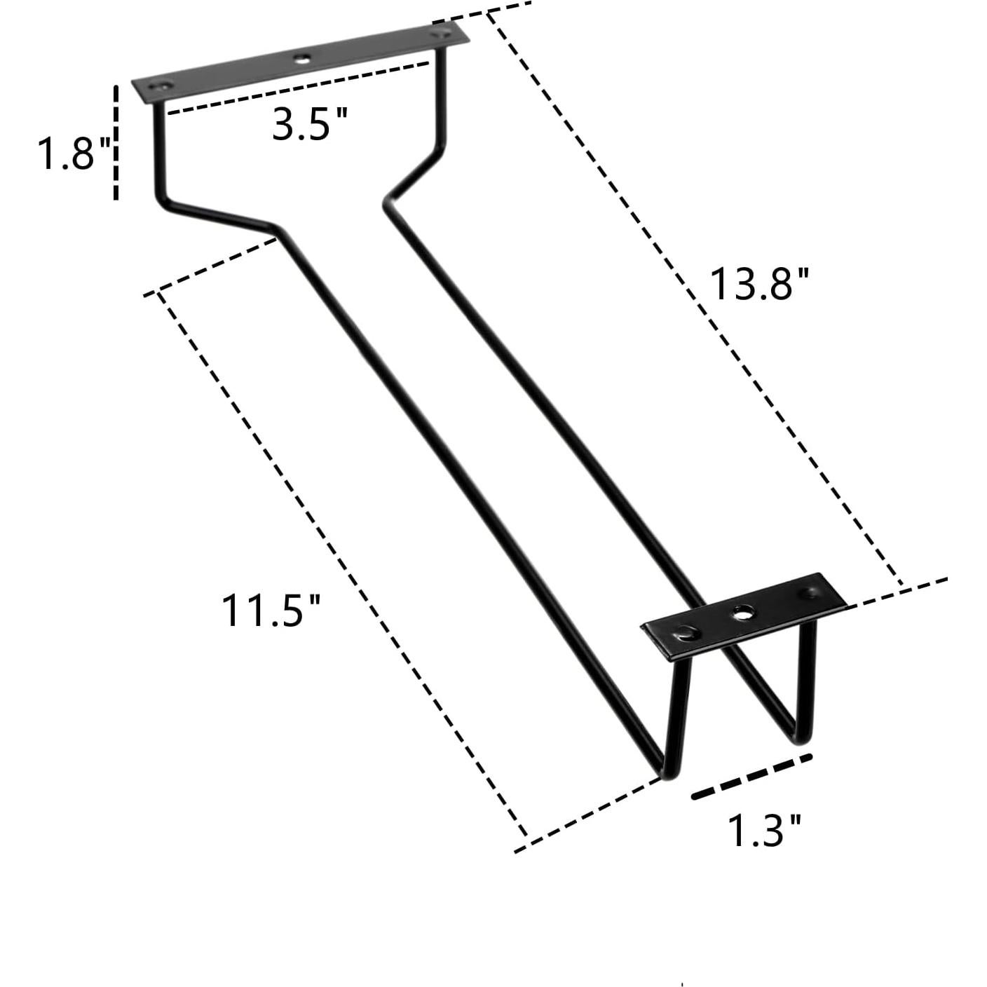 Soporte para Copas de Vino Dicunoy 6 Piezas 35.1 cm Negro