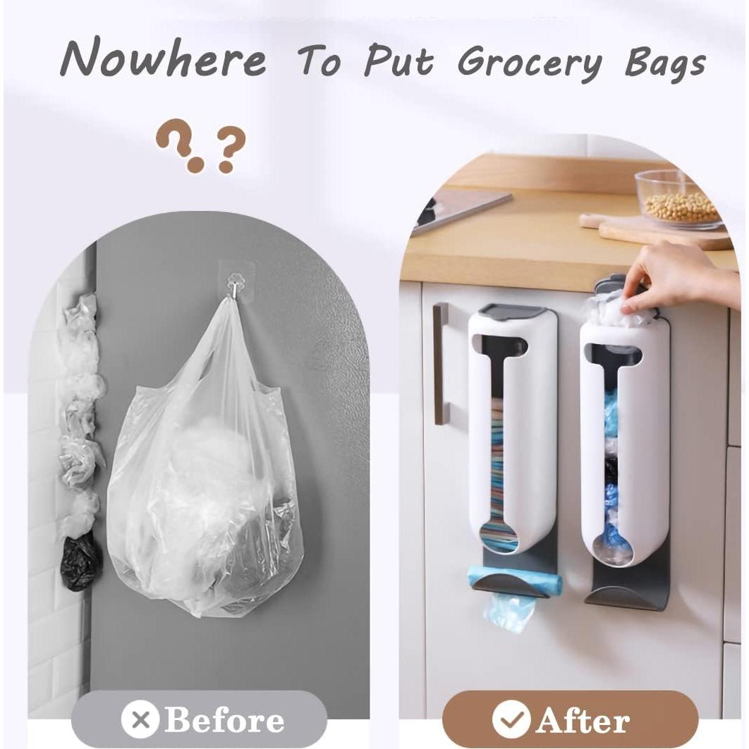 Soporte de Bolsas de Compras KINGOU Montaje en Pared 37x10x8 cm