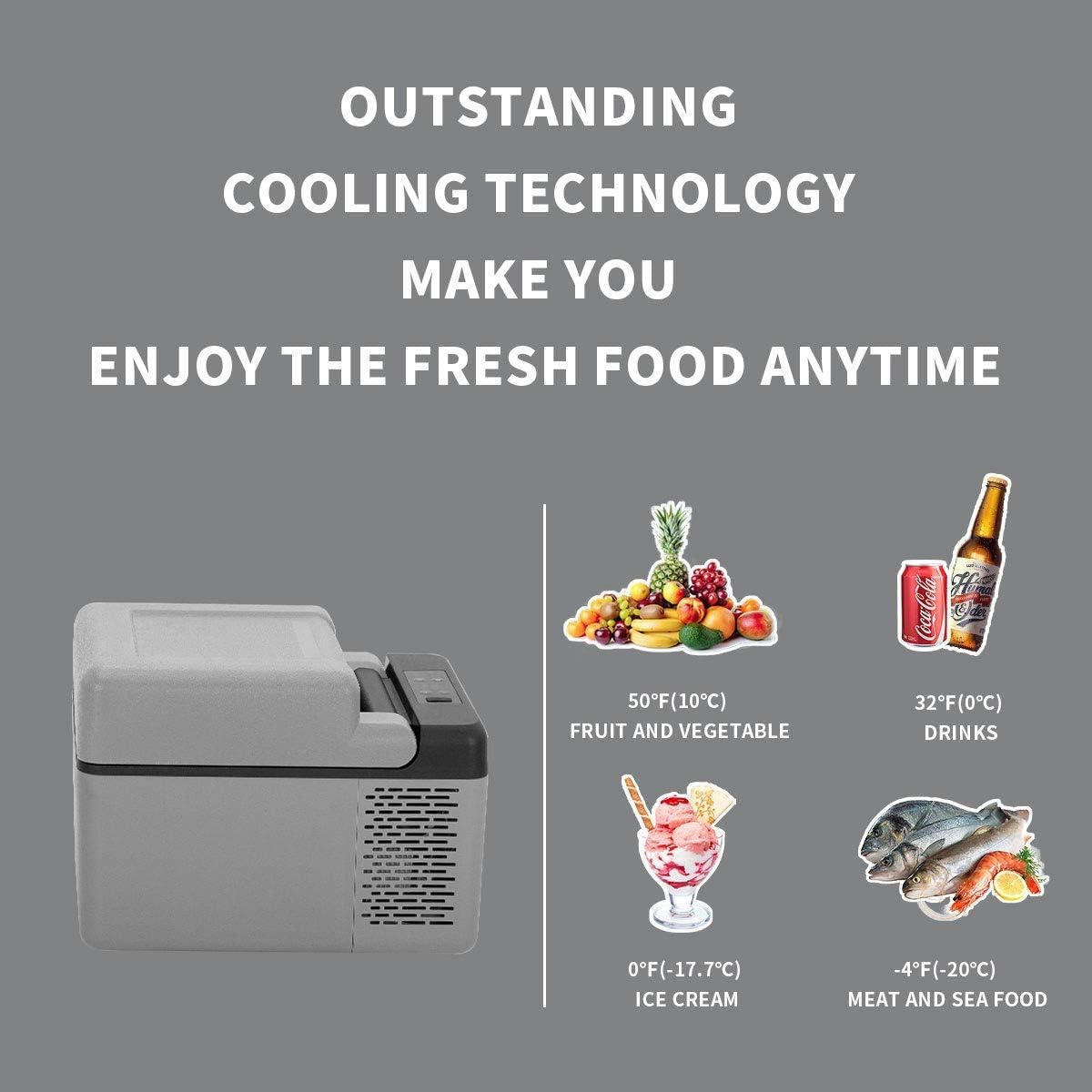 Congelador Portátil Alpicool C12 12L 12V para Coche y Camping