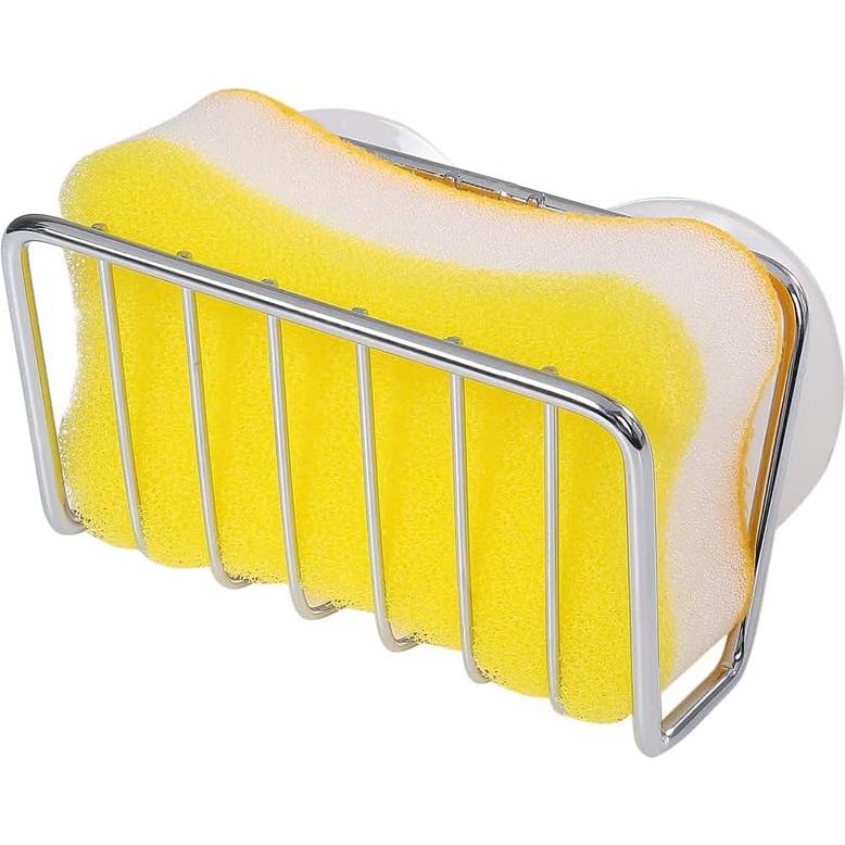 Soporte de Esponja Toplife con Ventosa Acero Inoxidable - 2 Piezas