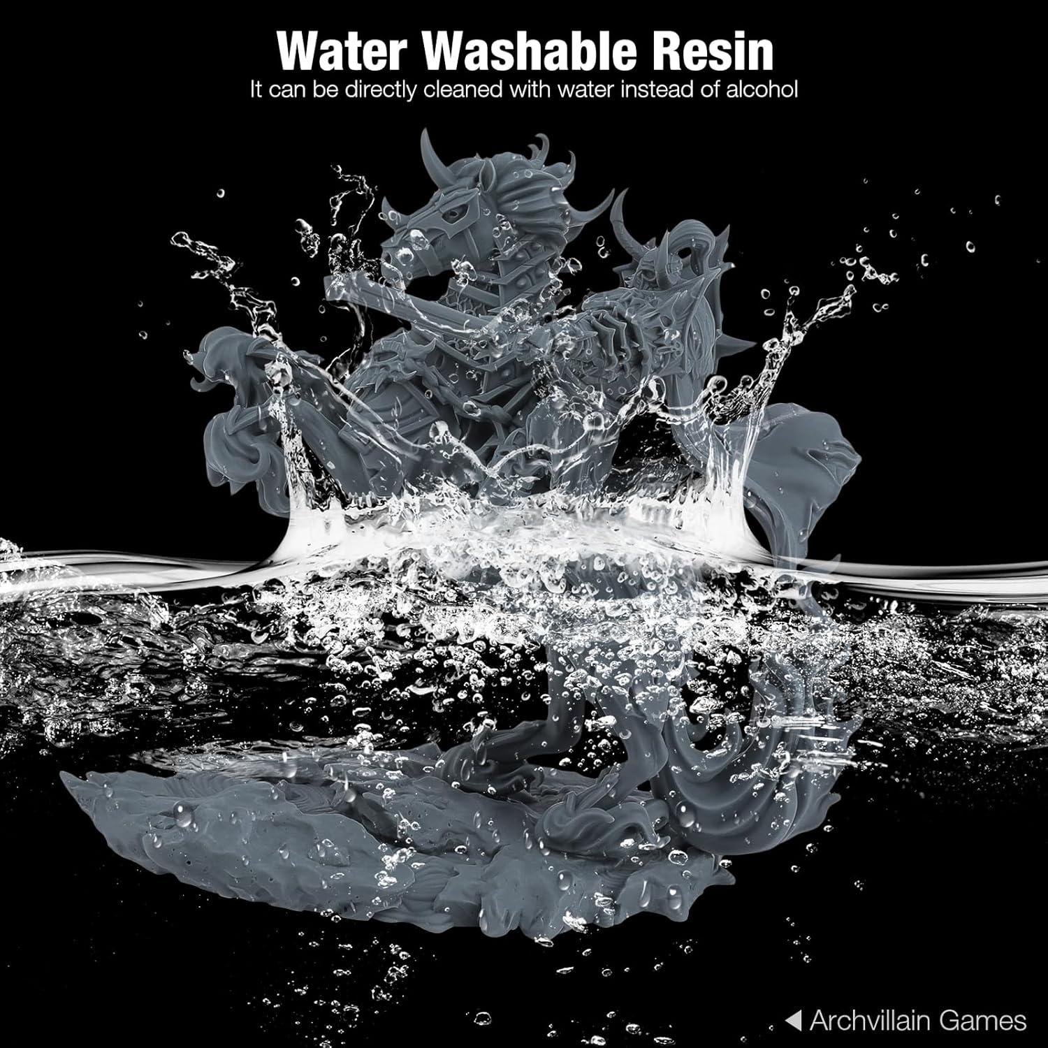 Resina 3D ELEGOO 8K Lavable con Agua 1000g Color Gris