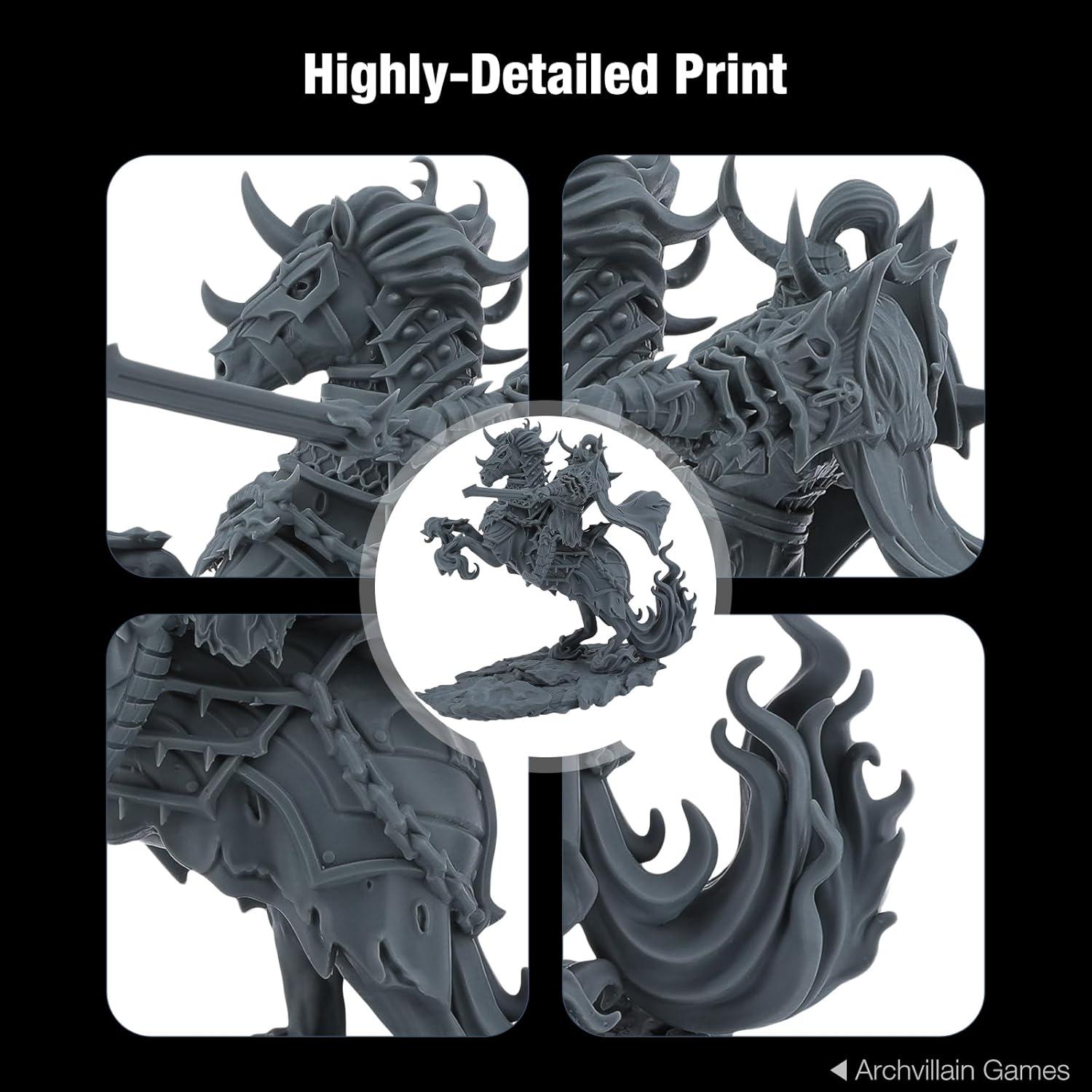 Resina 3D ELEGOO 8K Lavable con Agua 1000g Color Gris