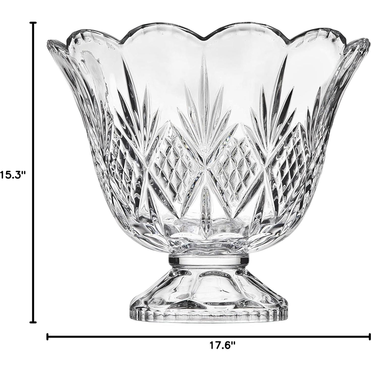 Juego de Tazón de Ponche Godinger Dublin 10 Piezas Cristal