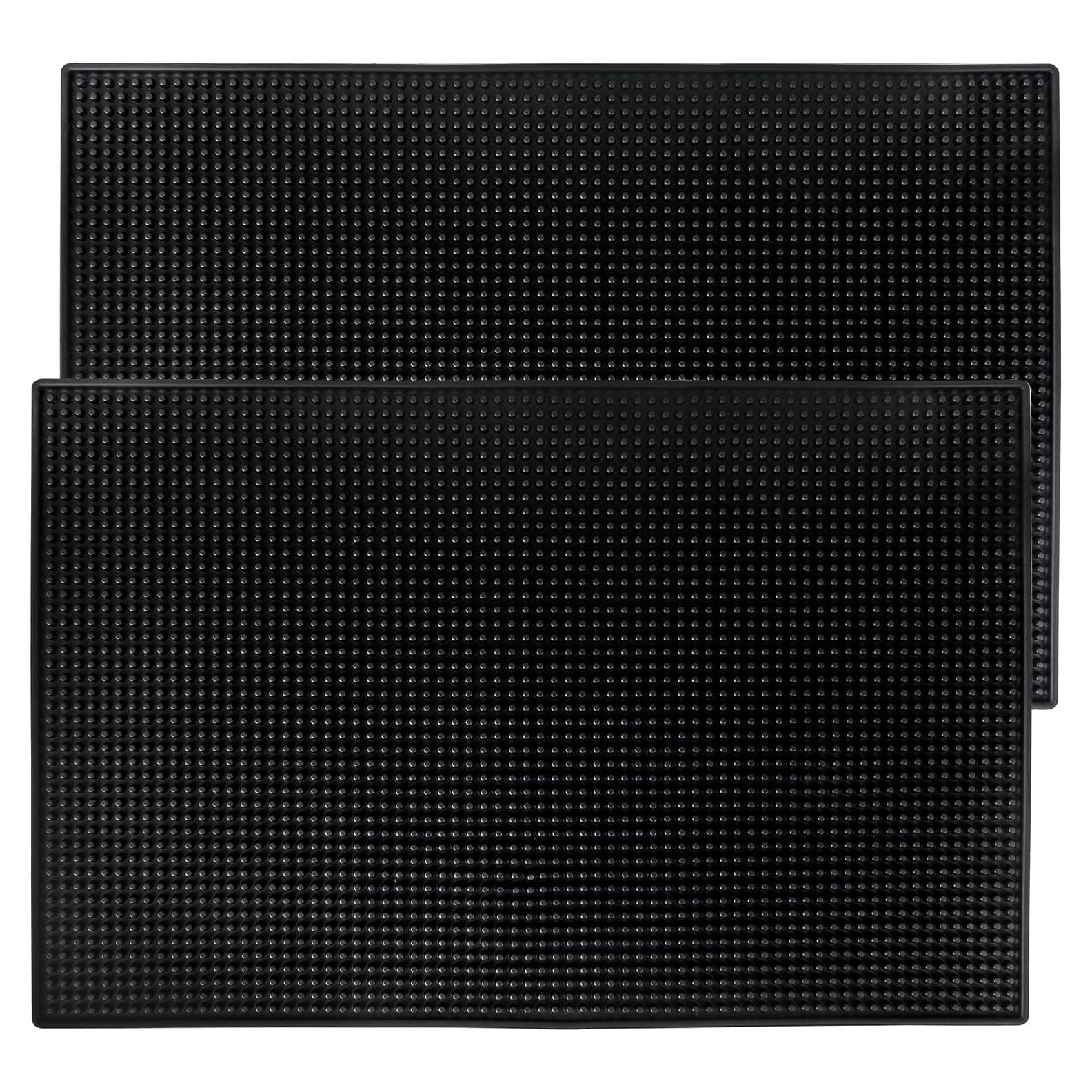 Alfombrilla de Bar de Goma Garandad 2 Pcs 45.7x30.5cm Negra