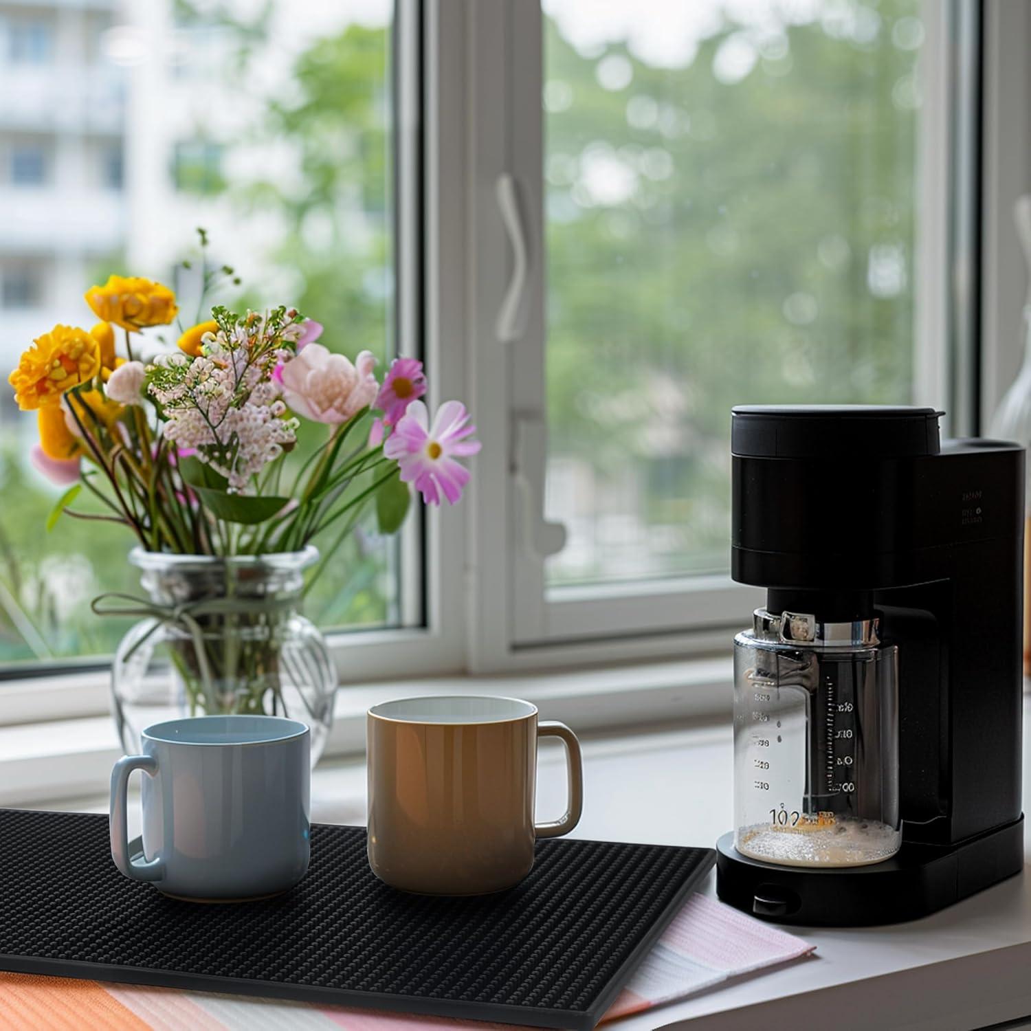 Alfombrilla de Bar de Goma Garandad 2 Pcs 45.7x30.5cm Negra