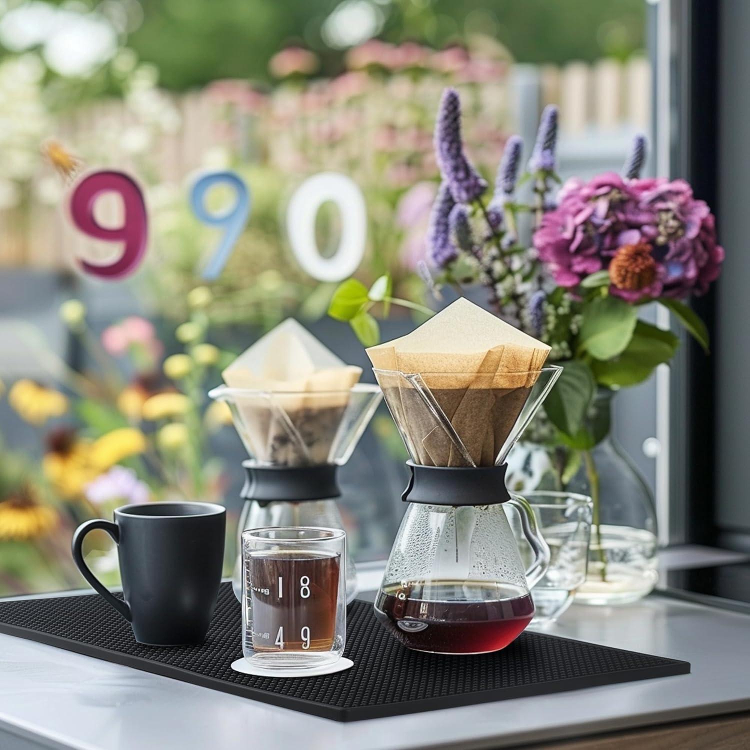 Alfombrilla de Bar de Goma Garandad 2 Pcs 45.7x30.5cm Negra