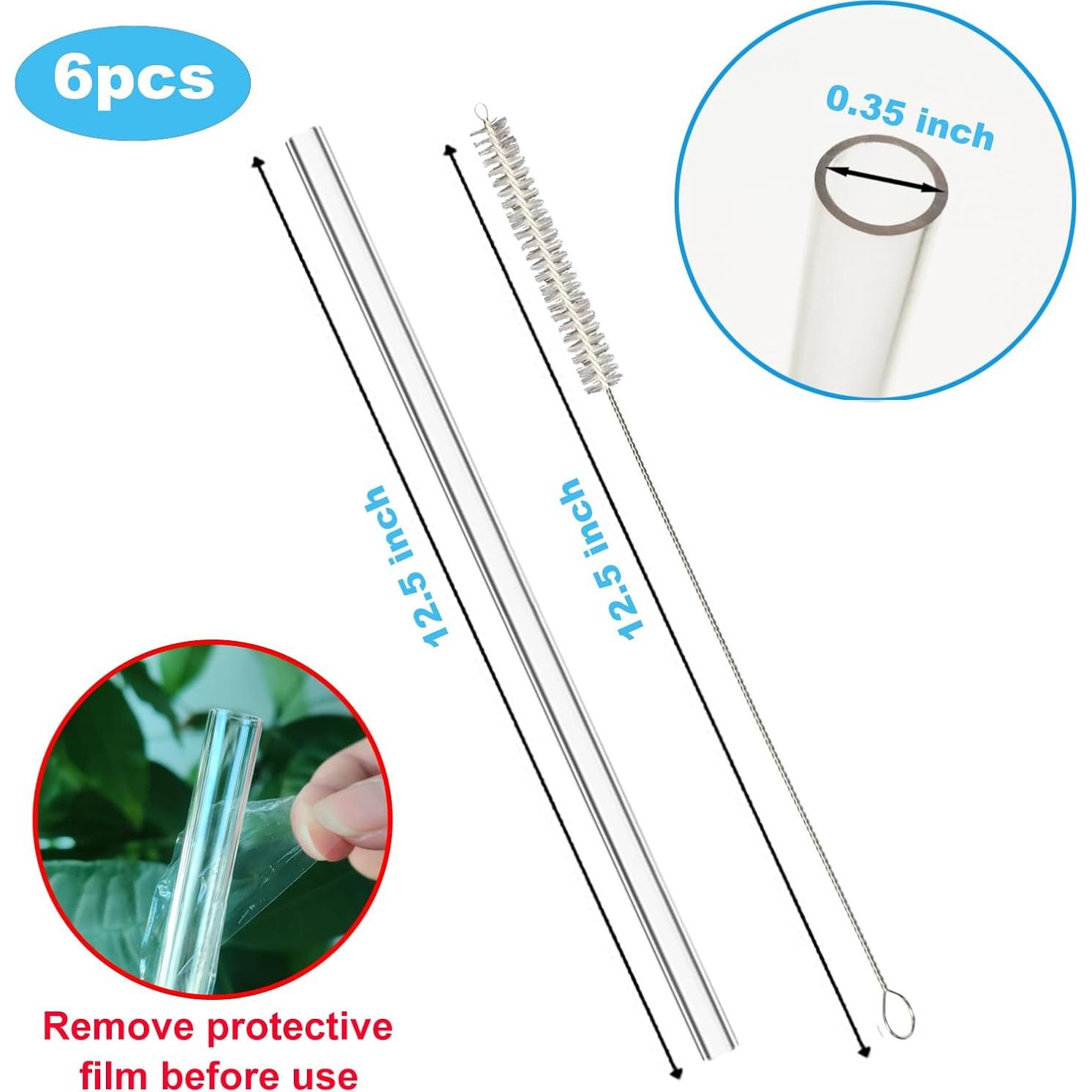 Pajitas Reutilizables Ajedrmy para Taza Stanley 40 oz - 6 Pzas