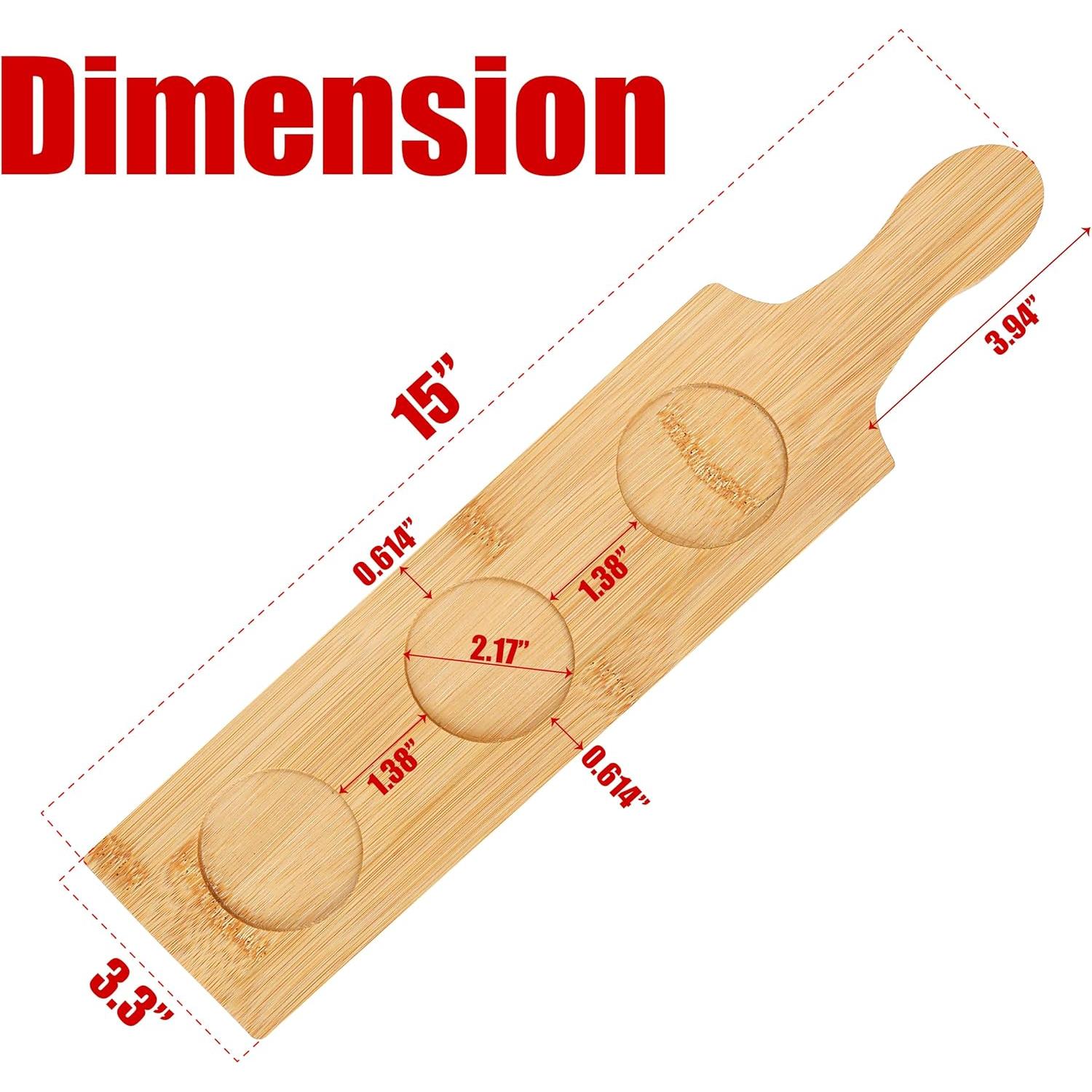 Tabla de Vuelo de Vino Marsrut 6PCS de Bambú 5.5cm