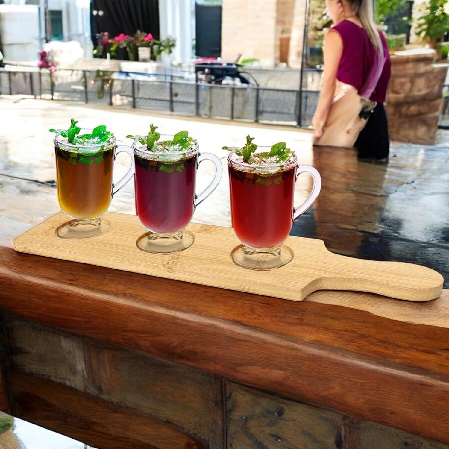 Tabla de Vuelo de Vino Marsrut 6PCS de Bambú 5.5cm