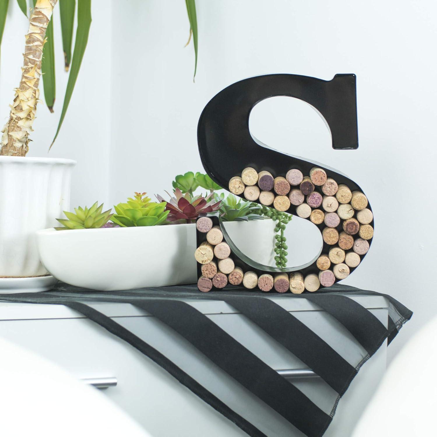 Soporte para Corchos de Vino Metal Kit Fácil Letra S