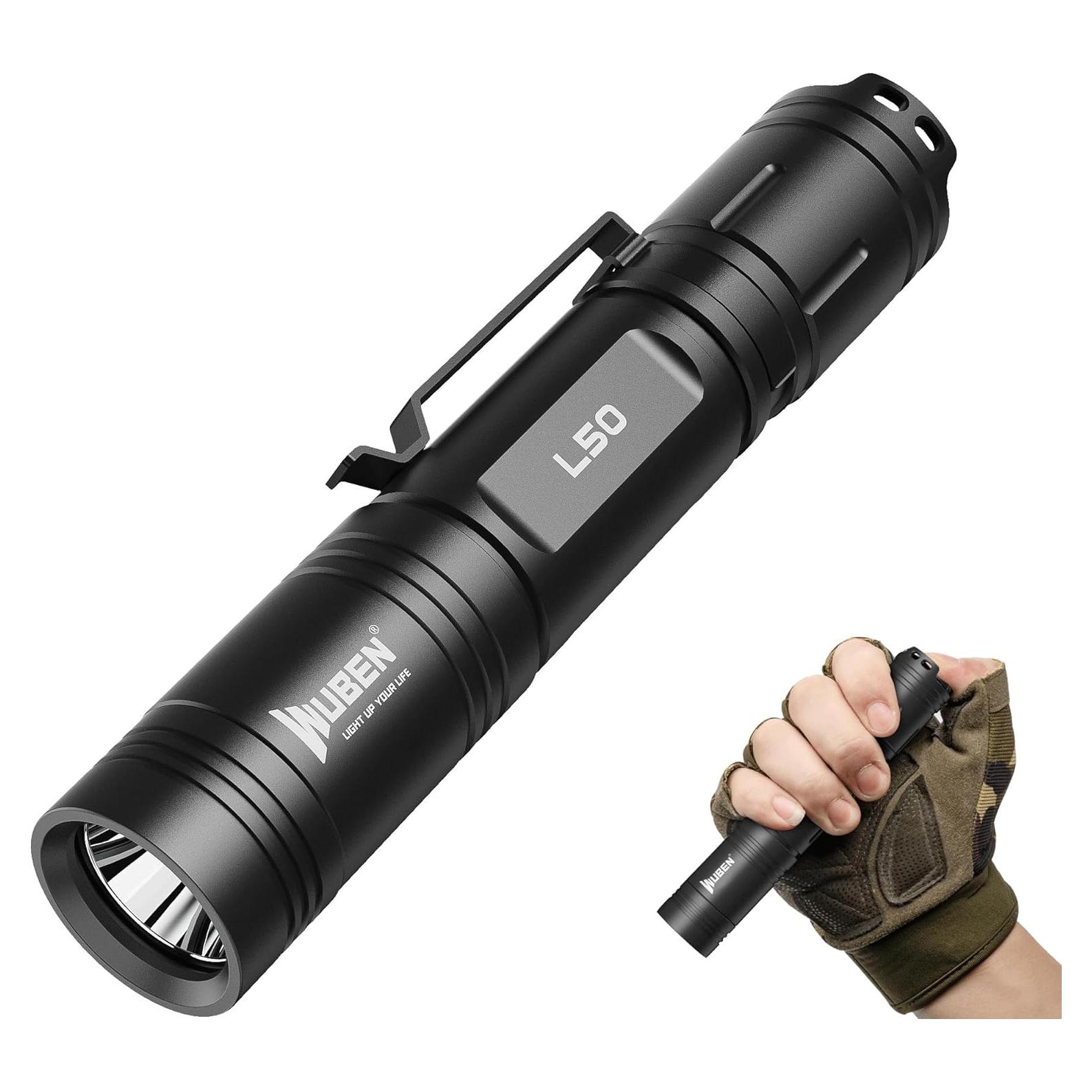 Linterna táctica WUBEN L50 recargable 1200 lúmenes IP68