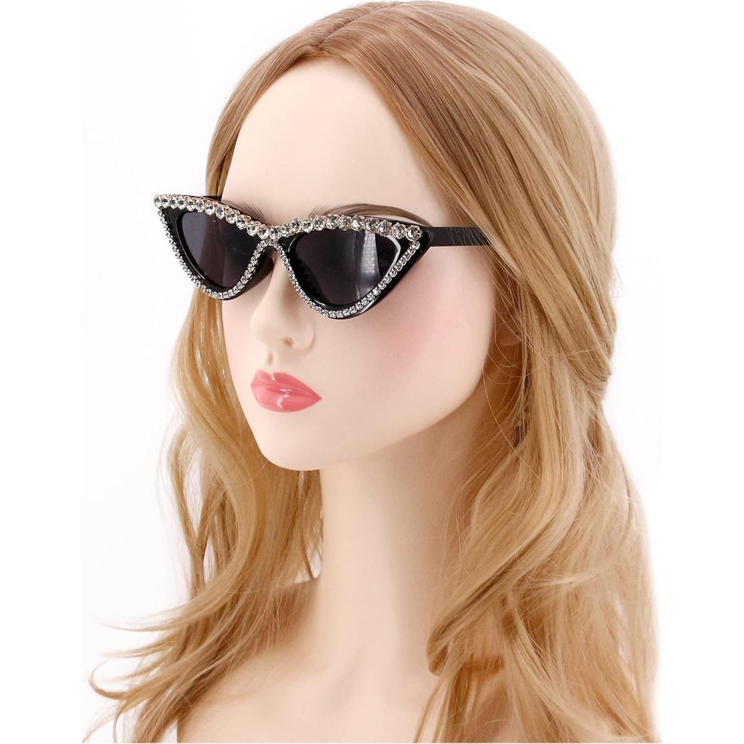 Gafas de sol Naimo Cat Eye UV400 con strass para mujeres