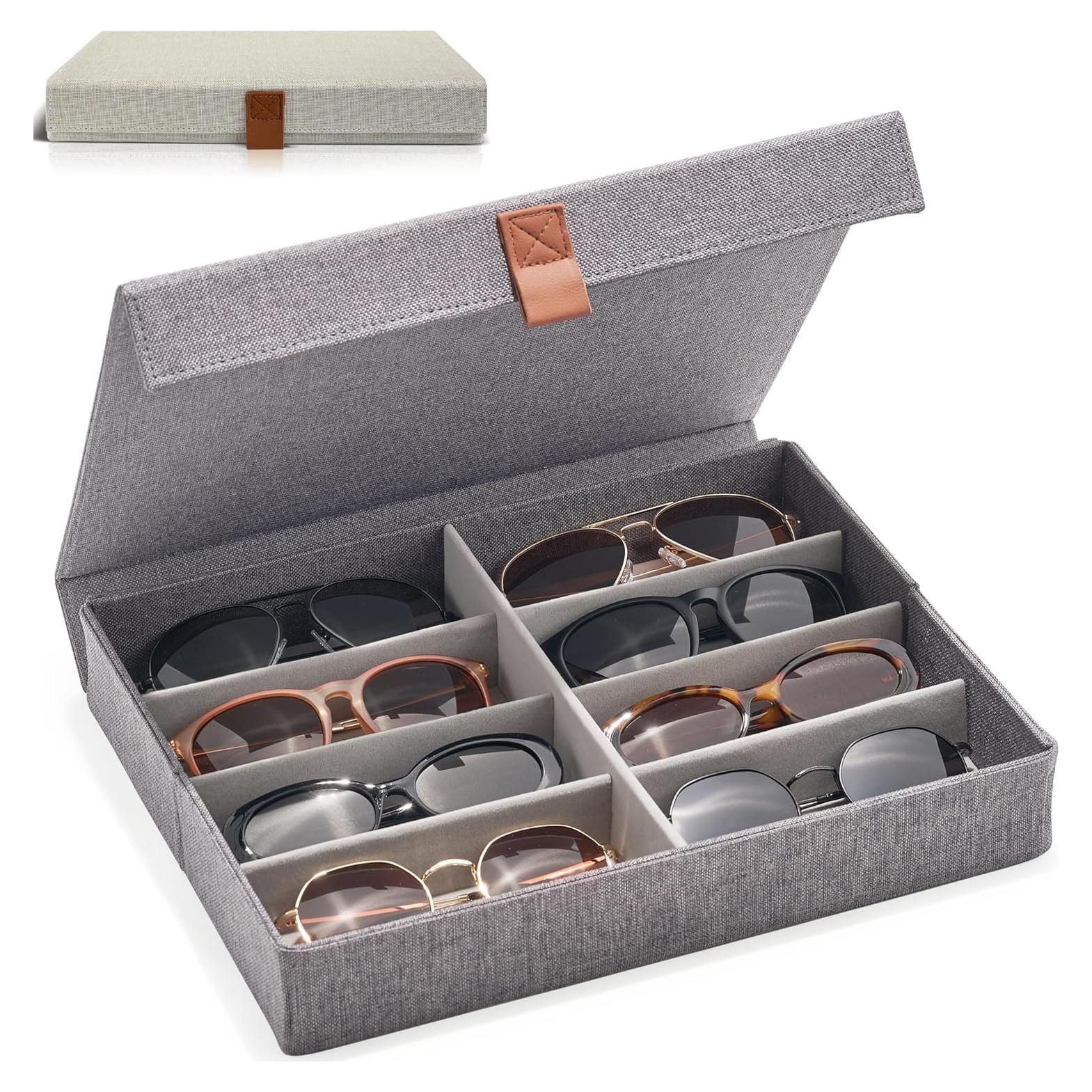 Organizador de Gafas de Sol ZICOTO para 8 Pares - Gris