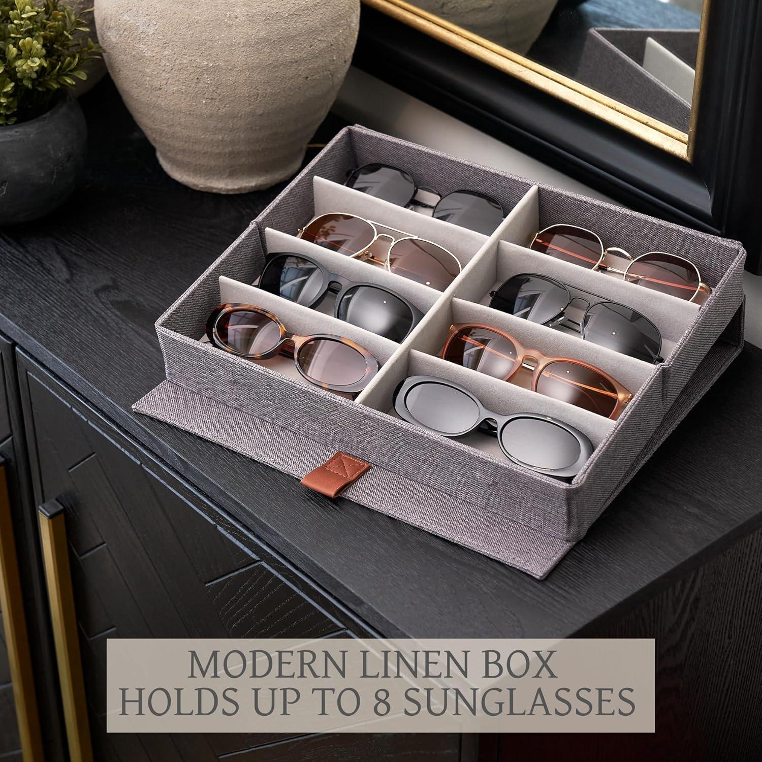 Organizador de Gafas de Sol ZICOTO para 8 Pares - Gris