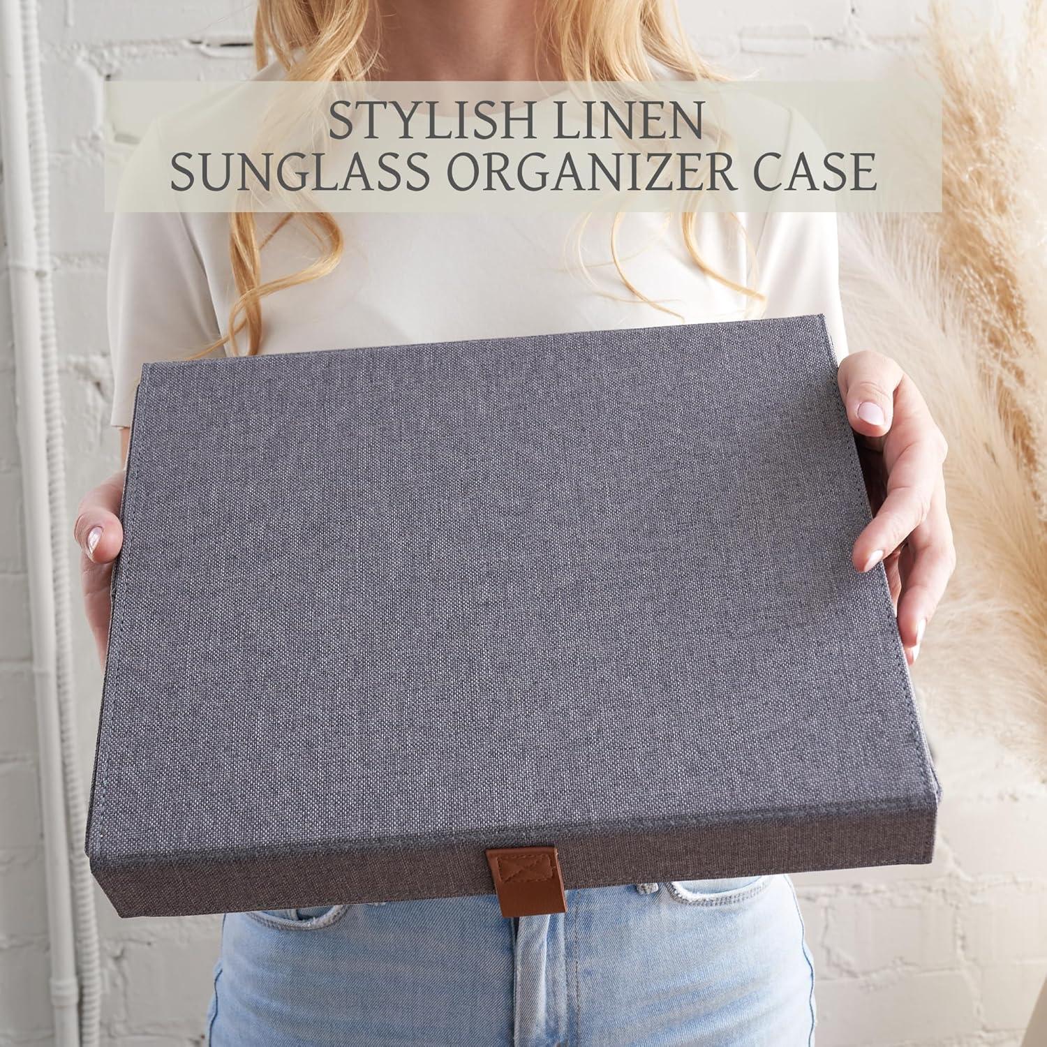 Organizador de Gafas de Sol ZICOTO para 8 Pares - Gris