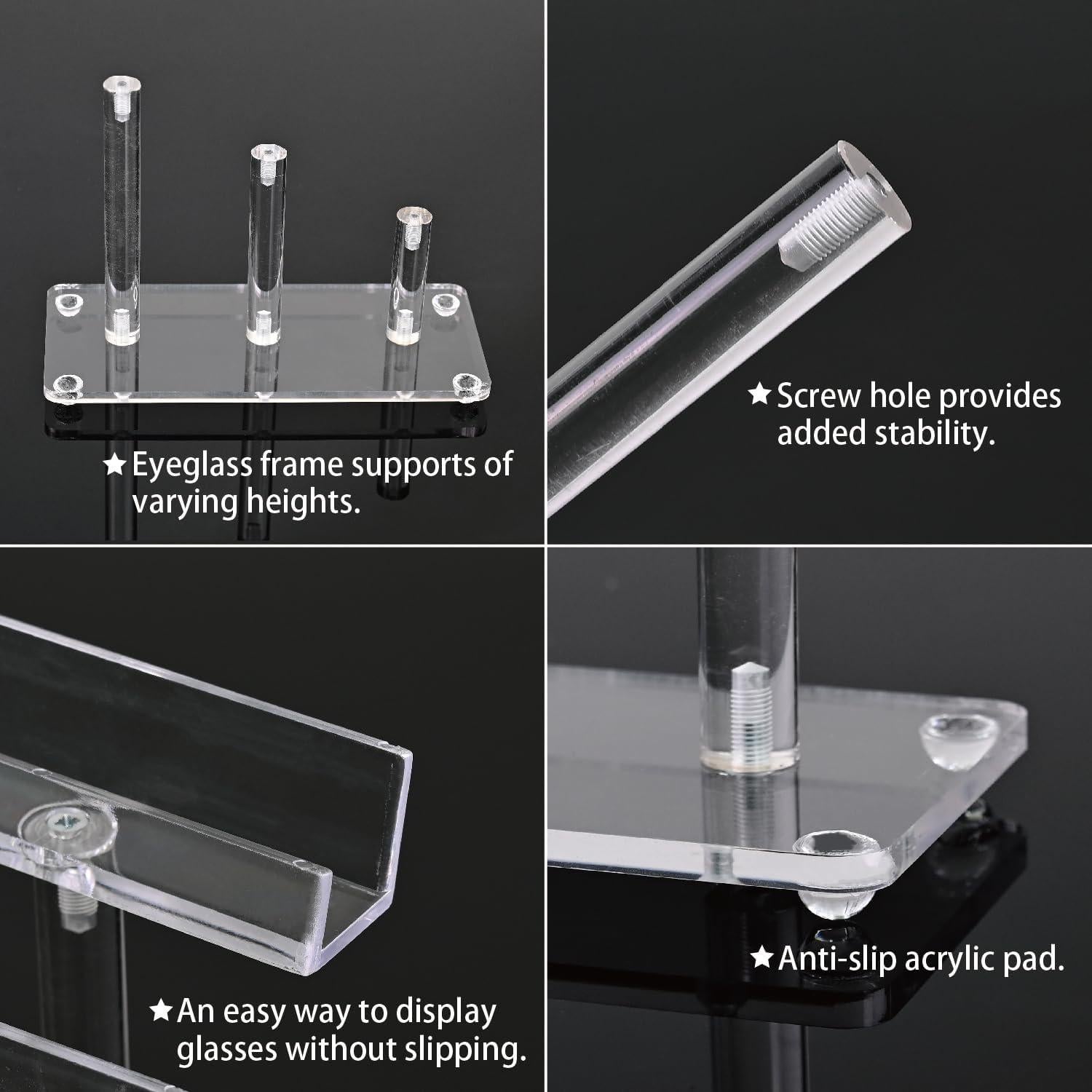 Soporte de Gafas MOOCA Acrílico 3 Niveles Organizador