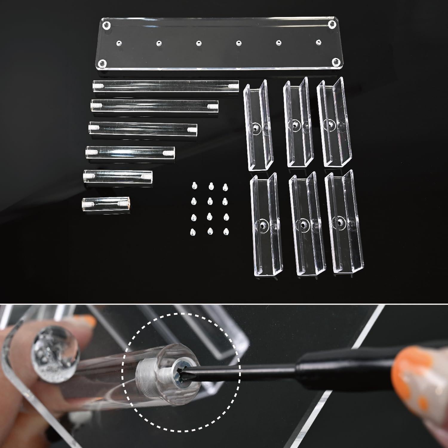 MOOCA Soporte Acrílico para Gafas 3 Piezas 6 Niveles 20 cm