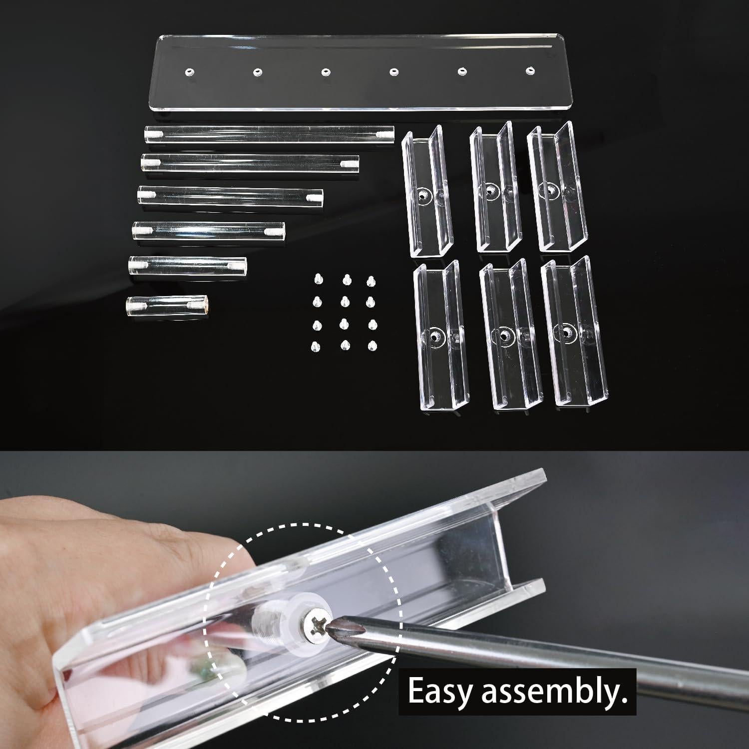 MOOCA Soporte Acrílico para Gafas 4 Piezas 20 cm