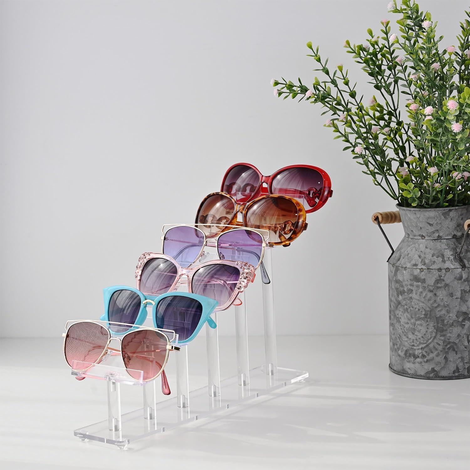 MOOCA Soporte Acrílico para Gafas 4 Piezas 20 cm