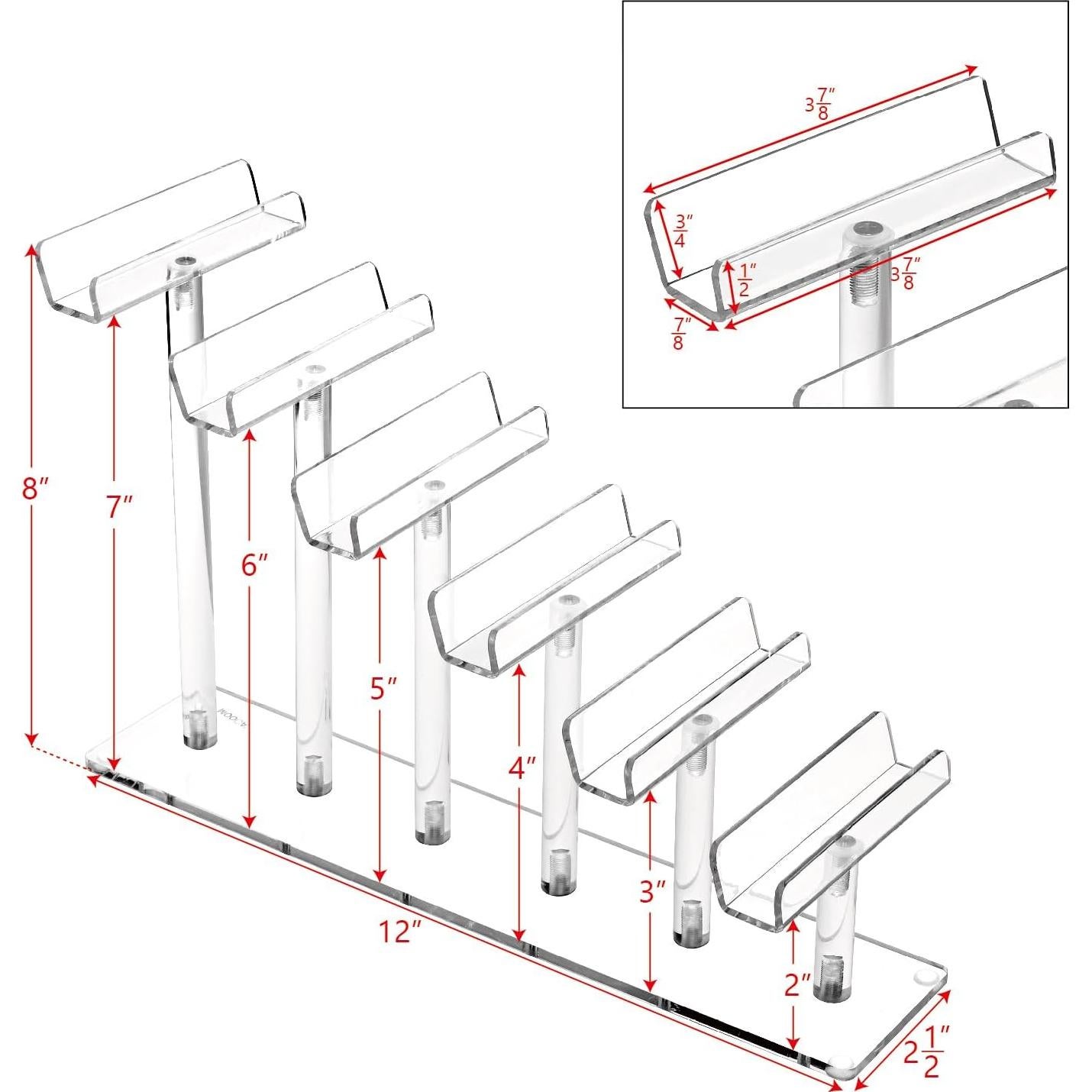 Soporte Acrílico para Gafas MOOCA 6 Niveles Organizador