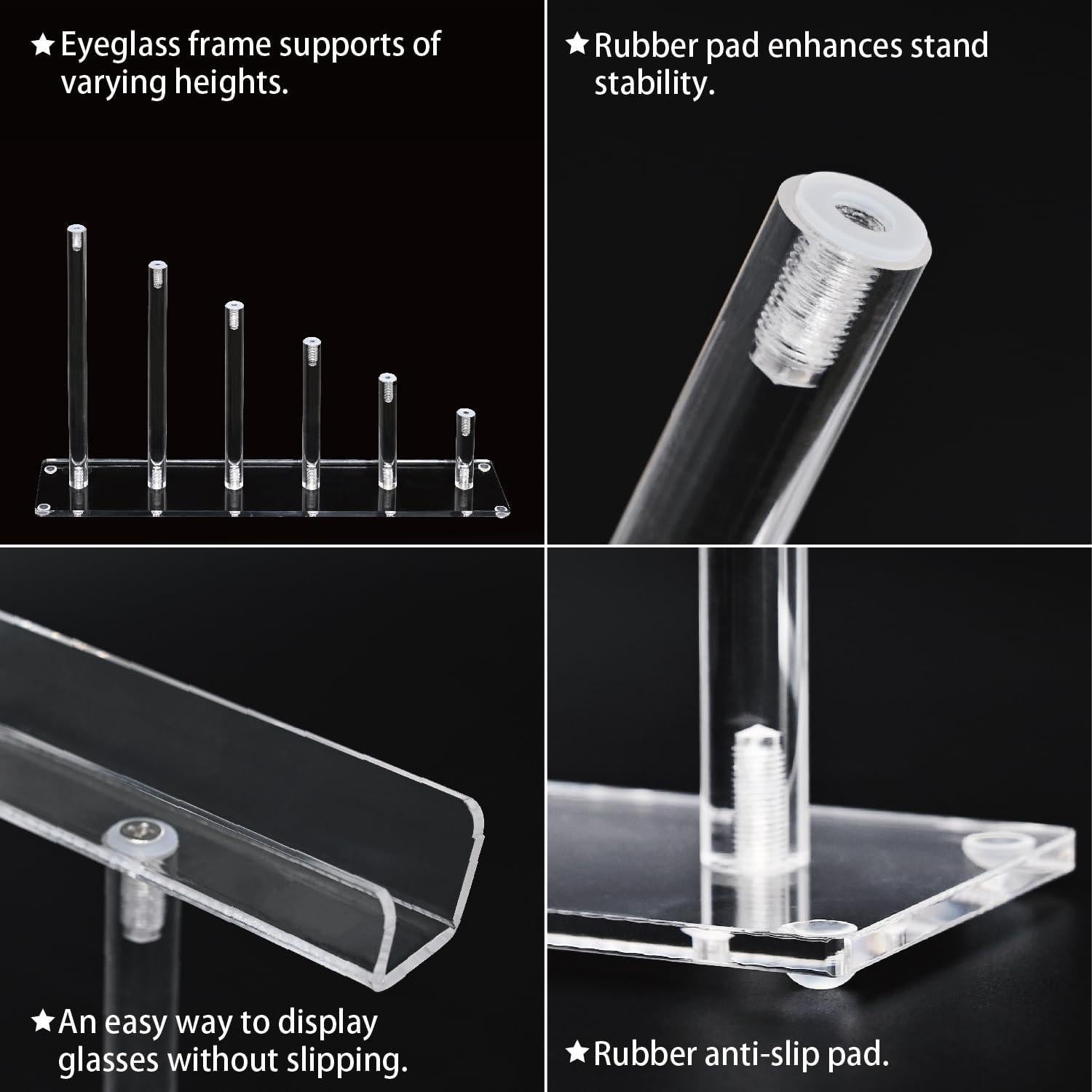 Soporte Acrílico para Gafas MOOCA 6 Niveles Organizador