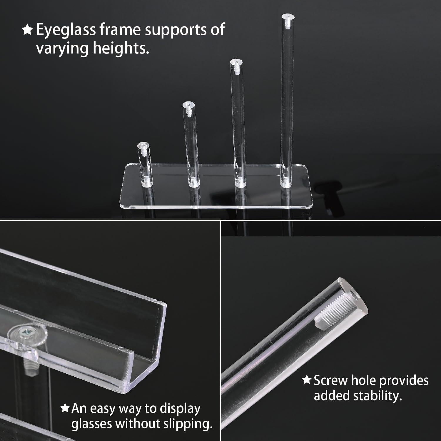 Soporte Acrílico para Gafas MOOCA 4 Niveles 2 Piezas