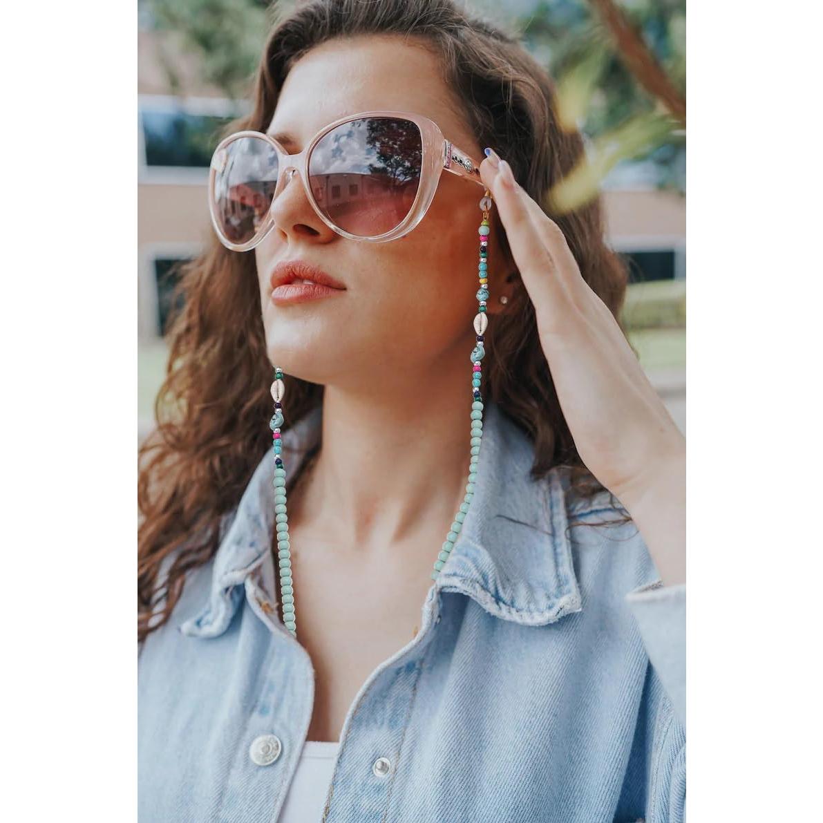 Cadena de Gafas GIOLOYS de Madera Hecha a Mano 69.85 cm