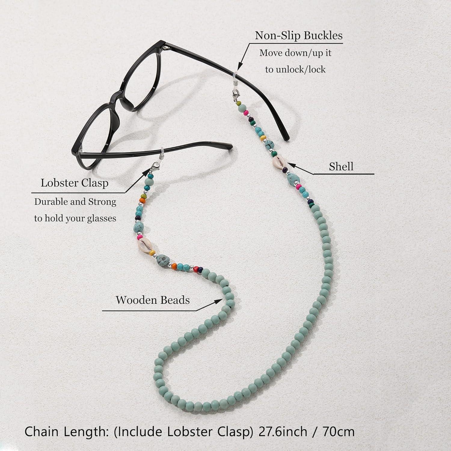 Cadena de Gafas GIOLOYS de Madera Hecha a Mano 69.85 cm