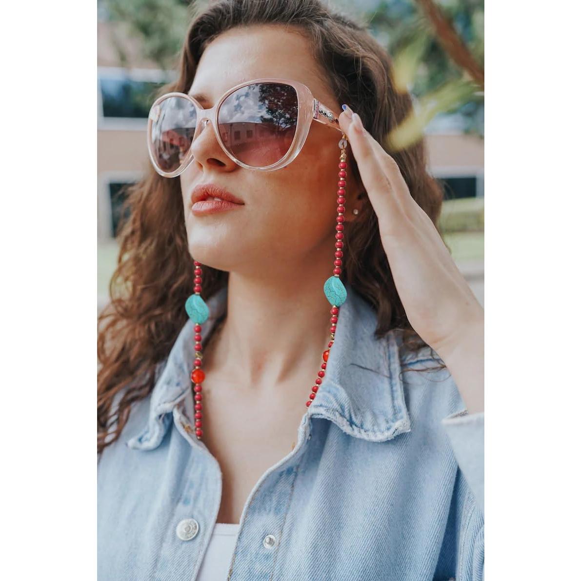 Cadena de Gafas GIOLOYS de Madera Hecha a Mano 69.85 cm