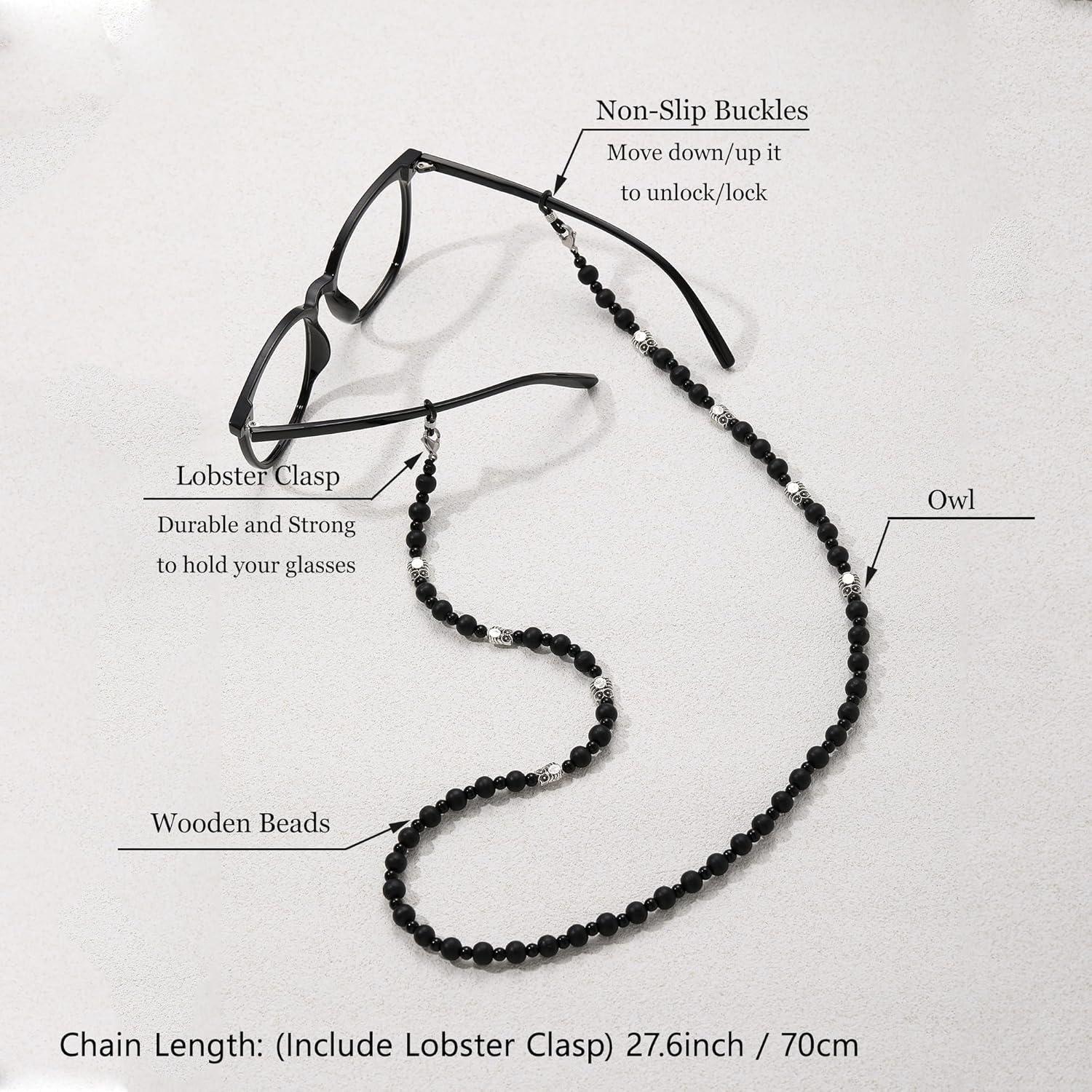 Cadena de Gafas GIOLOYS de Madera Hecha a Mano 69.85 cm