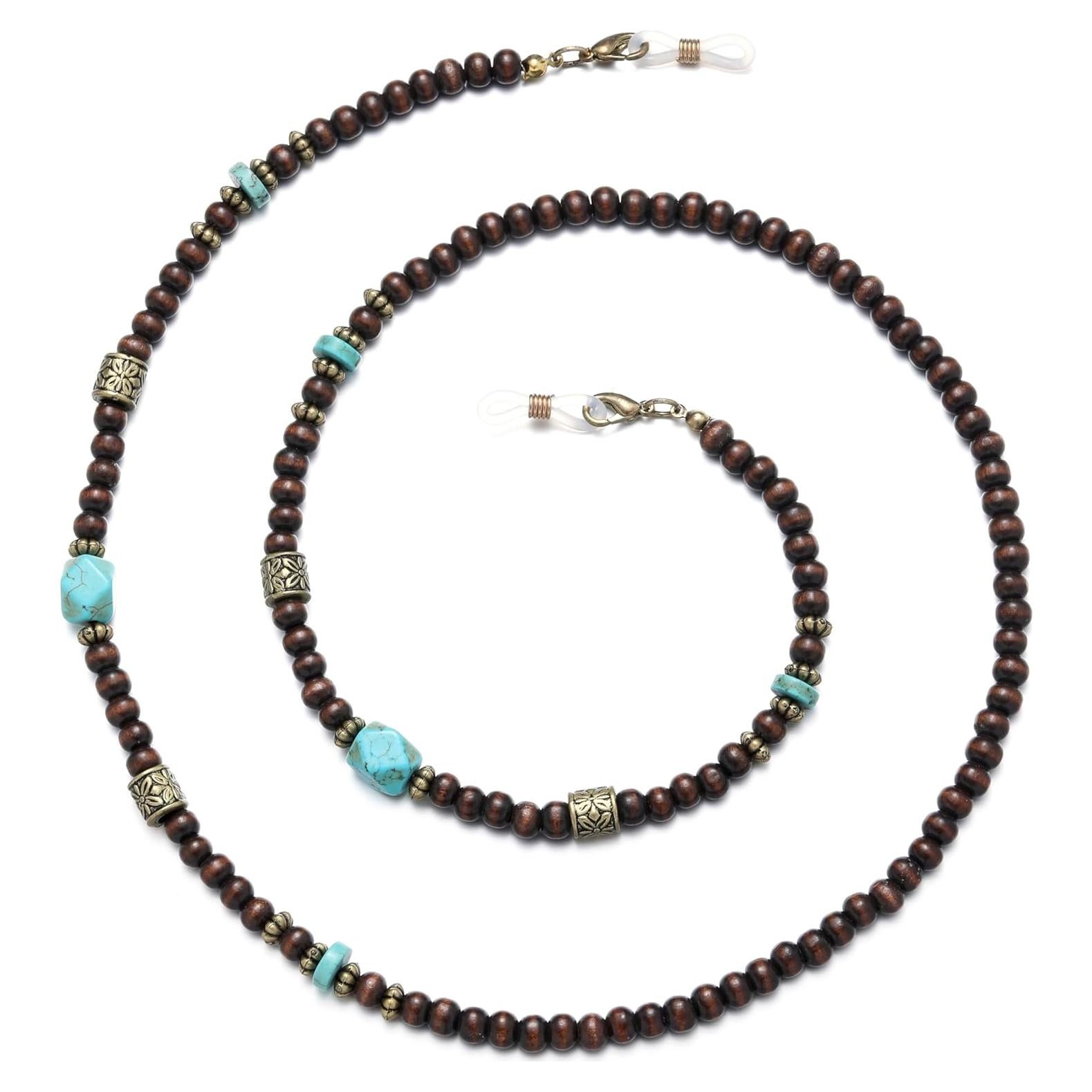 Cadena de Gafas GIOLOYS de Madera Hecha a Mano 69.85 cm