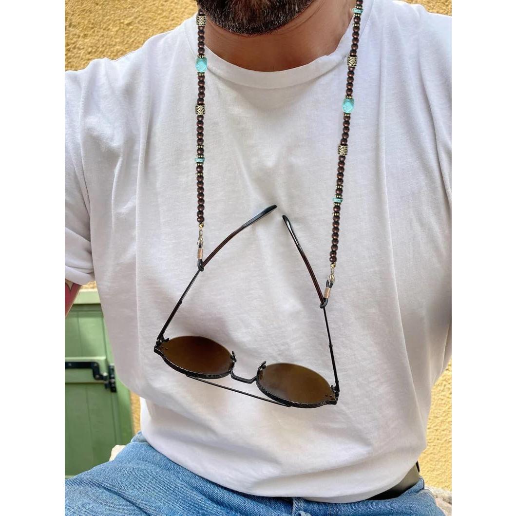 Cadena de Gafas GIOLOYS de Madera Hecha a Mano 69.85 cm