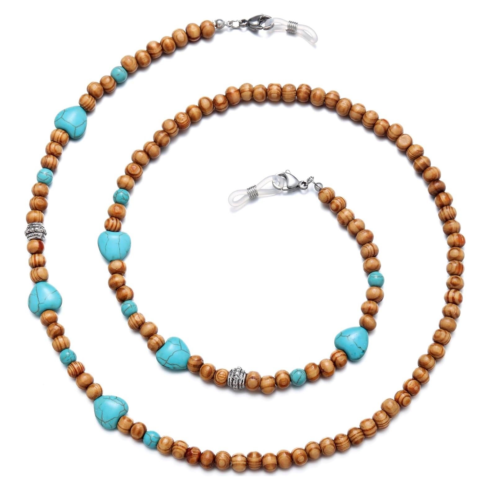 Cadena de Gafas GIOLOYS de Madera Hecha a Mano 69.85 cm