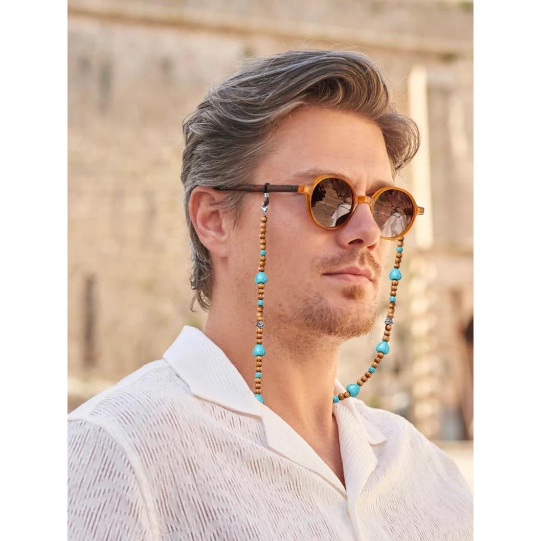 Cadena de Gafas GIOLOYS de Madera Hecha a Mano 69.85 cm