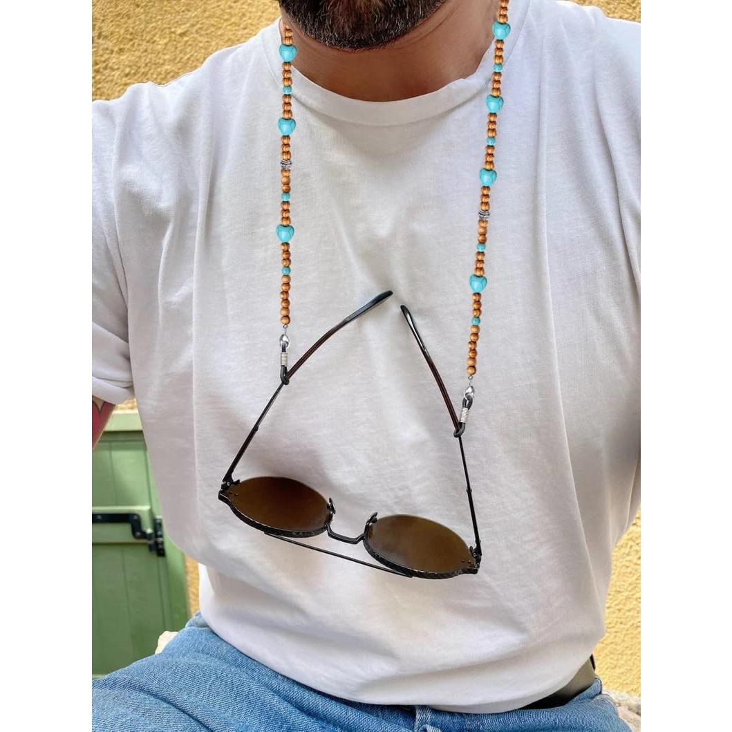 Cadena de Gafas GIOLOYS de Madera Hecha a Mano 69.85 cm