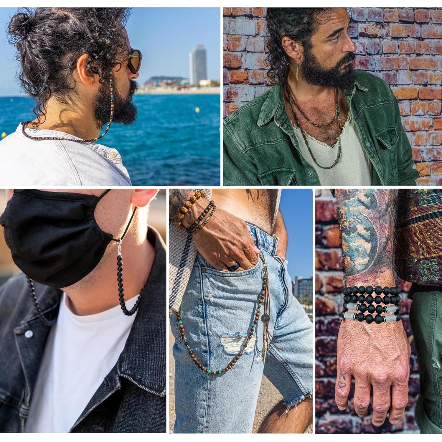 Cadena de Gafas GIOLOYS de Madera Hecha a Mano 69.85 cm