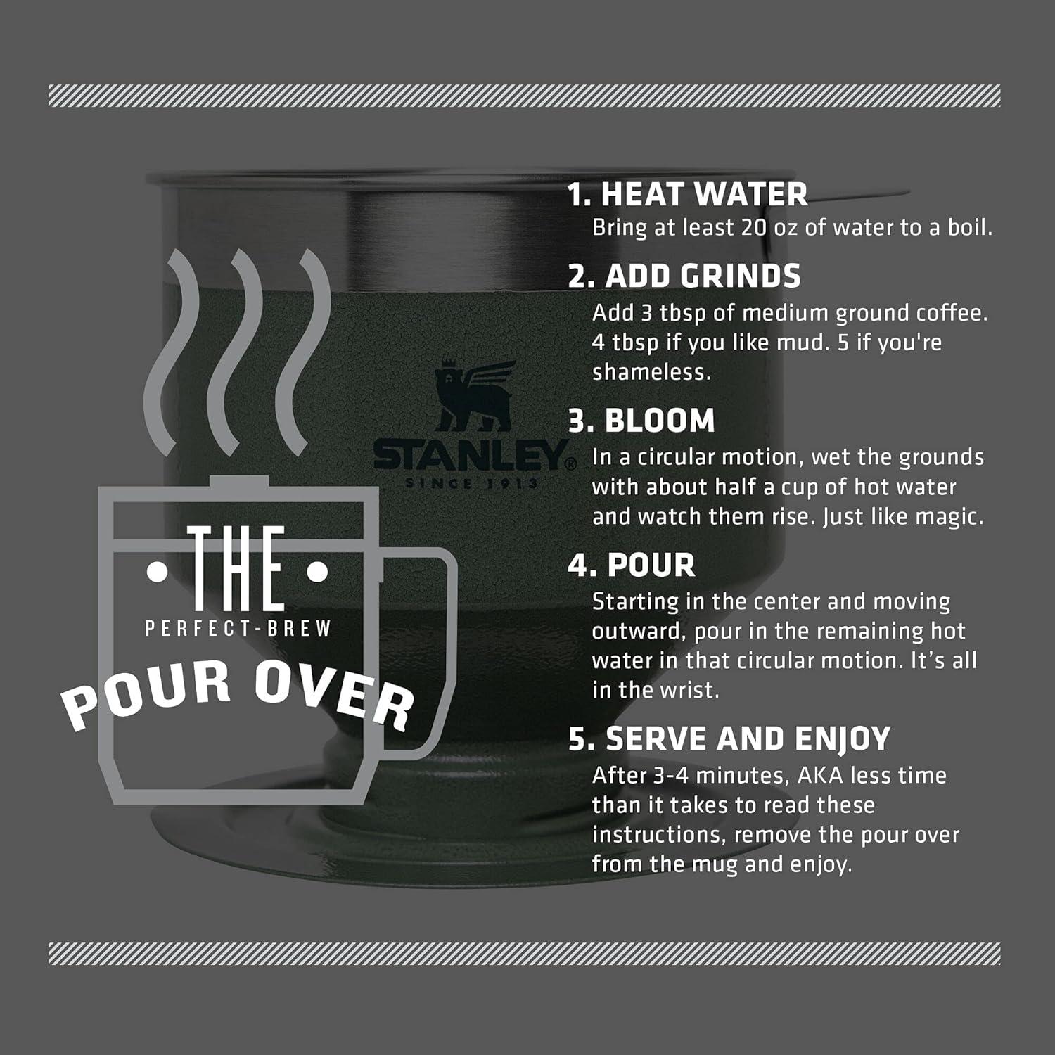 Cafetera Manual Stanley Perfect Brew | Acero Inoxidable Verde