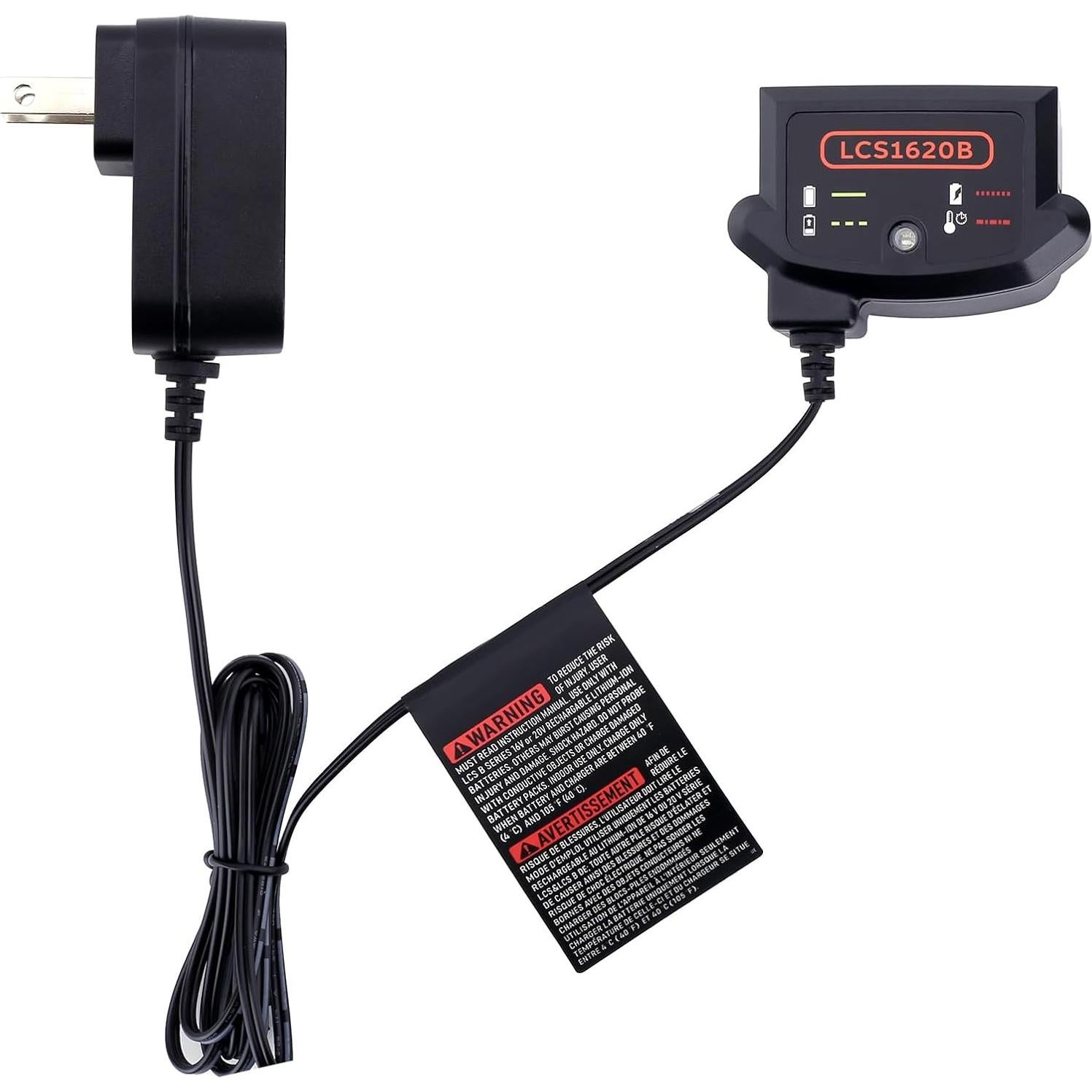 Cargador de Batería Litio Elefly LCS1620B 20V Compatible Black & Decker