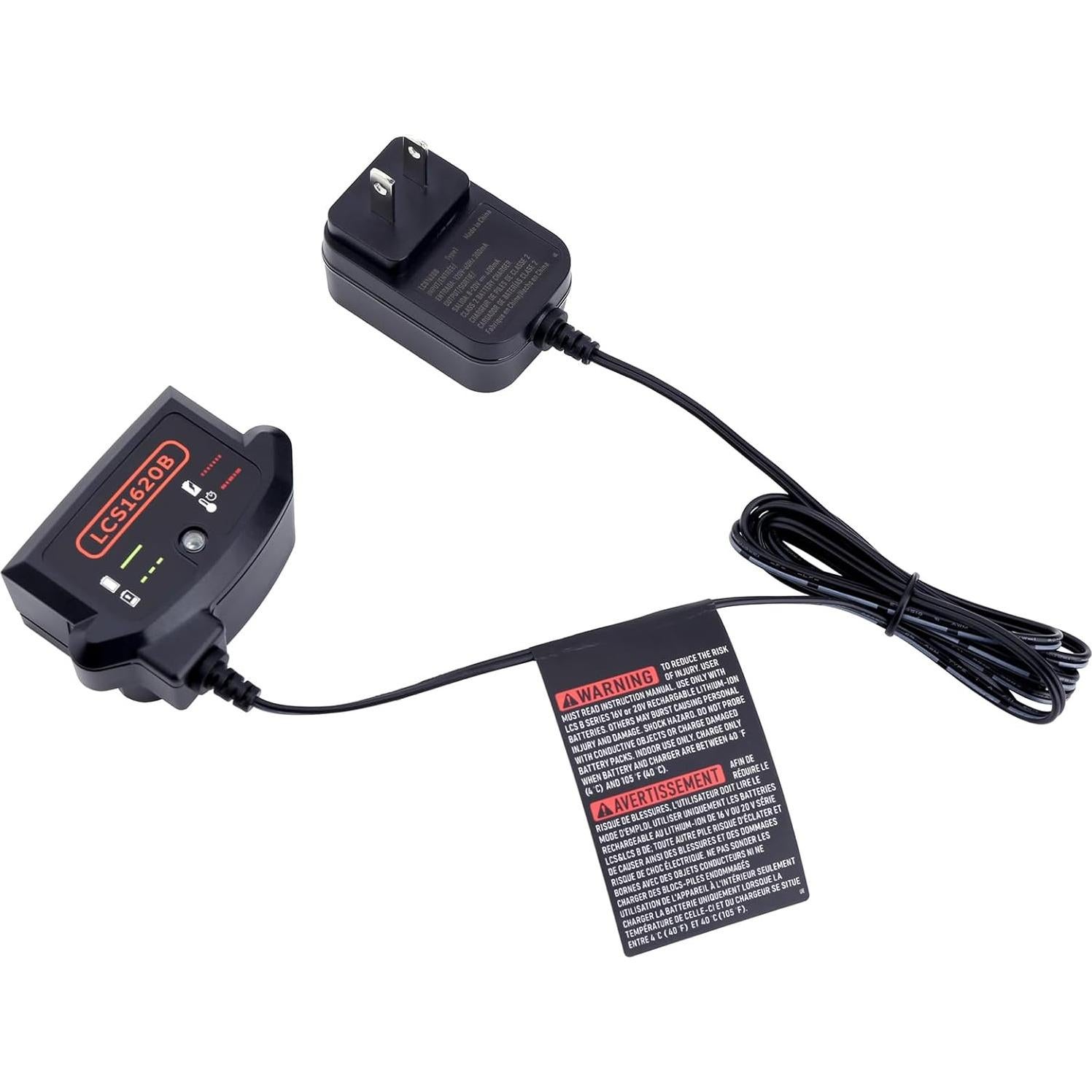 Cargador de Batería Litio Elefly LCS1620B 20V Compatible Black & Decker